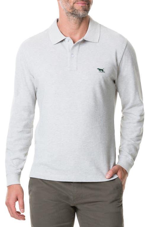 Mens Long-Sleeve Pique Polo Shirt Product Image