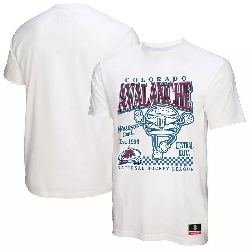 Men's Mitchell & Ness White Colorado Avalanche Local Food T-Shirt, Size: Small Product Image
