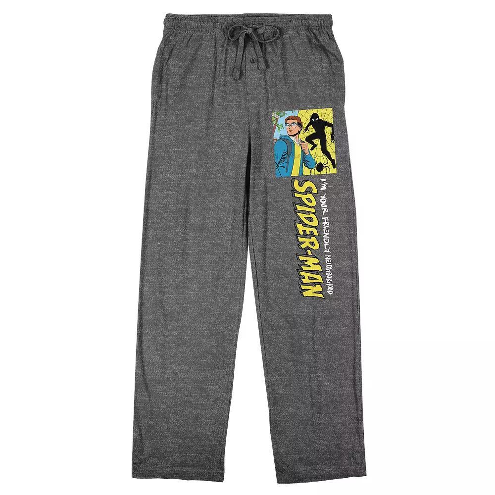 Men's Marvel Friendly Spider-Man Pajama Pants, Size: Large, Gray Product Image