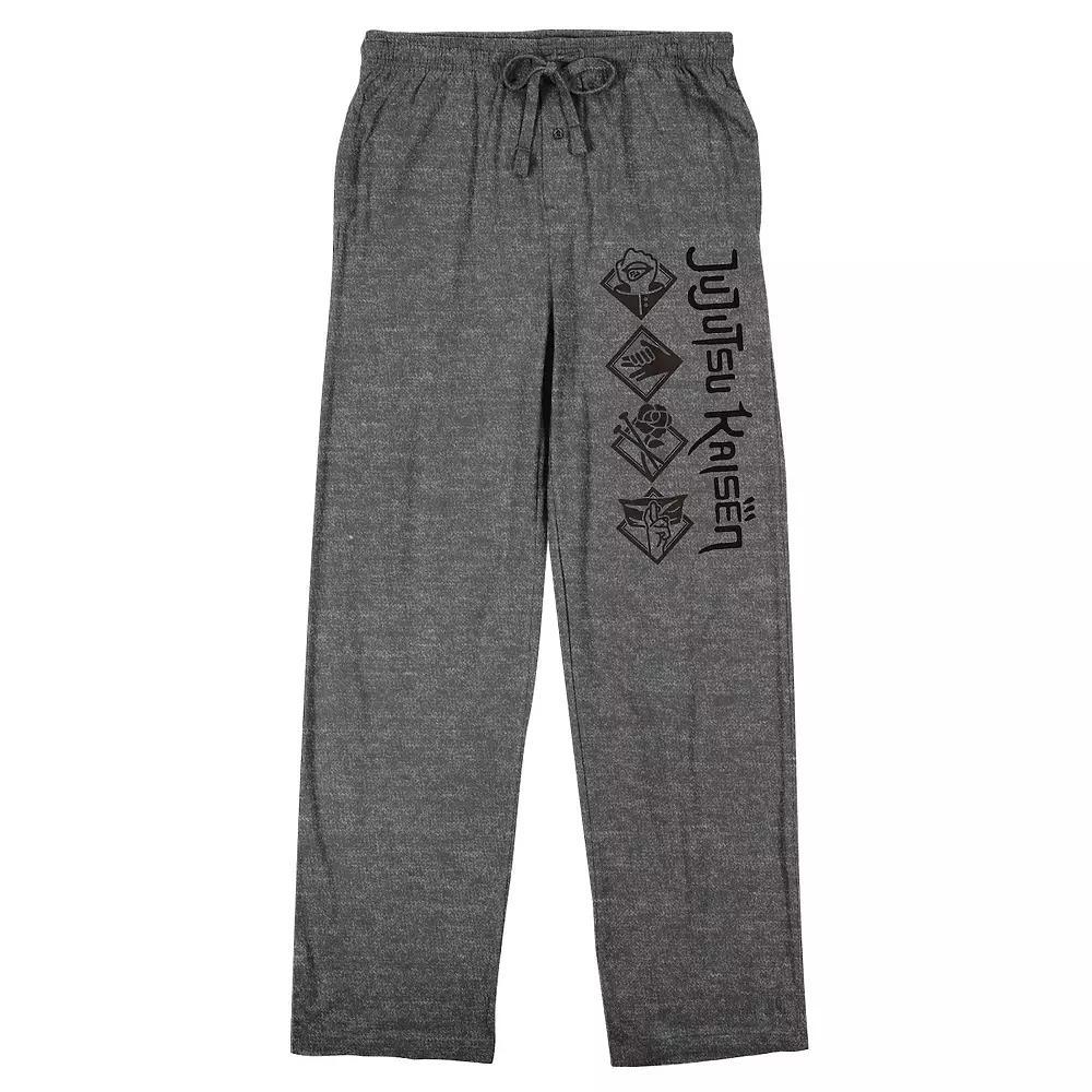 Men's Jujutsu Kaisen Symbols Sleep Pants, Size: Medium, Gray Product Image
