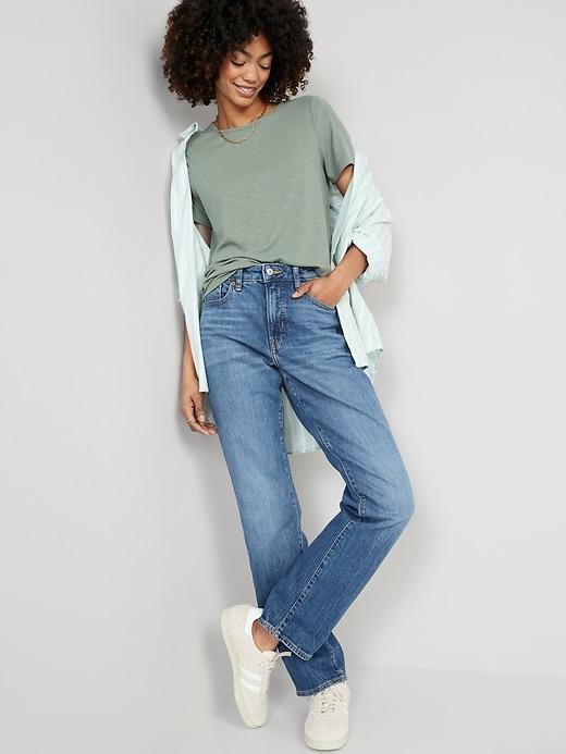 Luxe Ribbed Slub-Knit T-Shirt Product Image