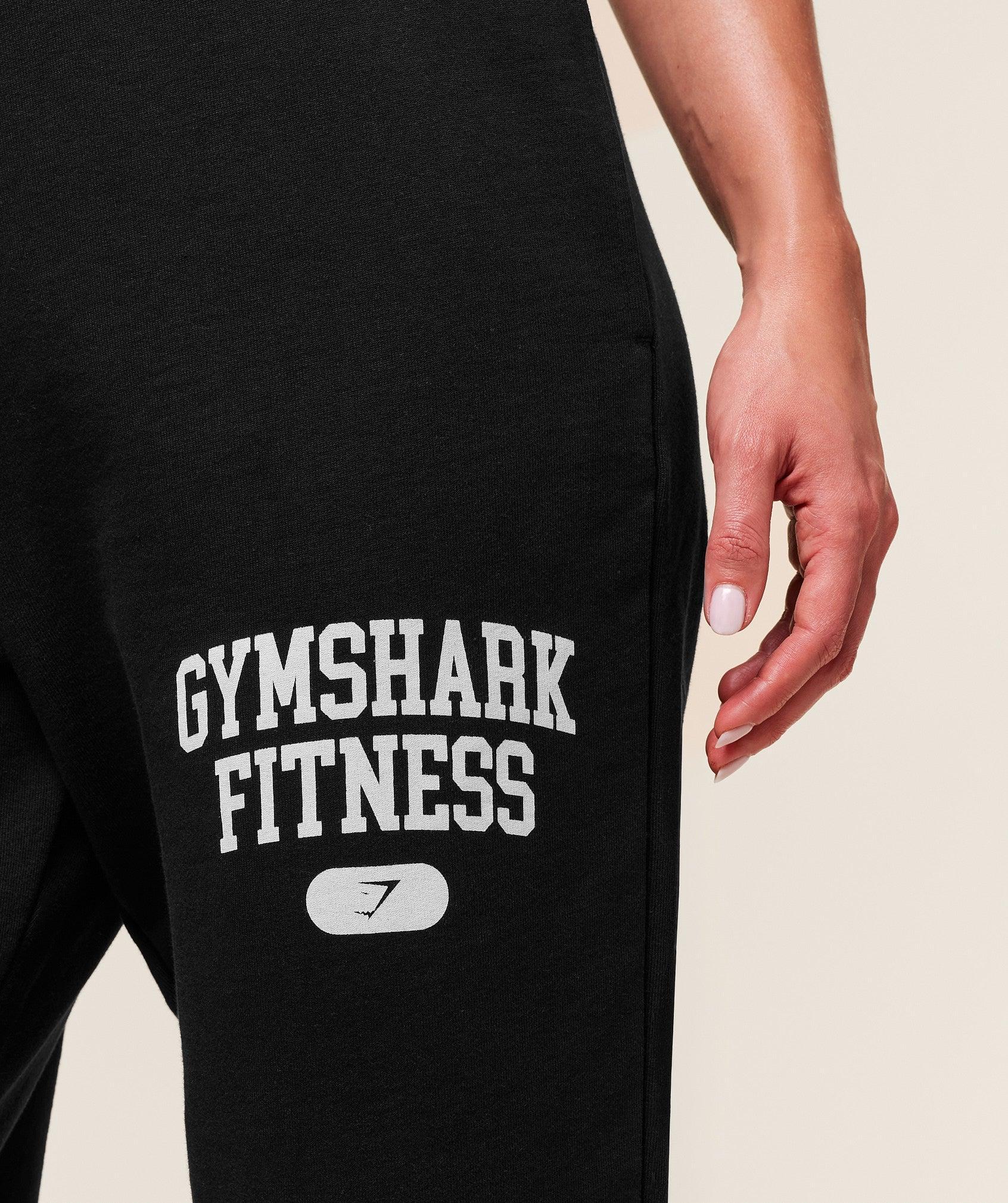 Gymshark Varsity Graphic Oversized Jogger - Black Female Product Image