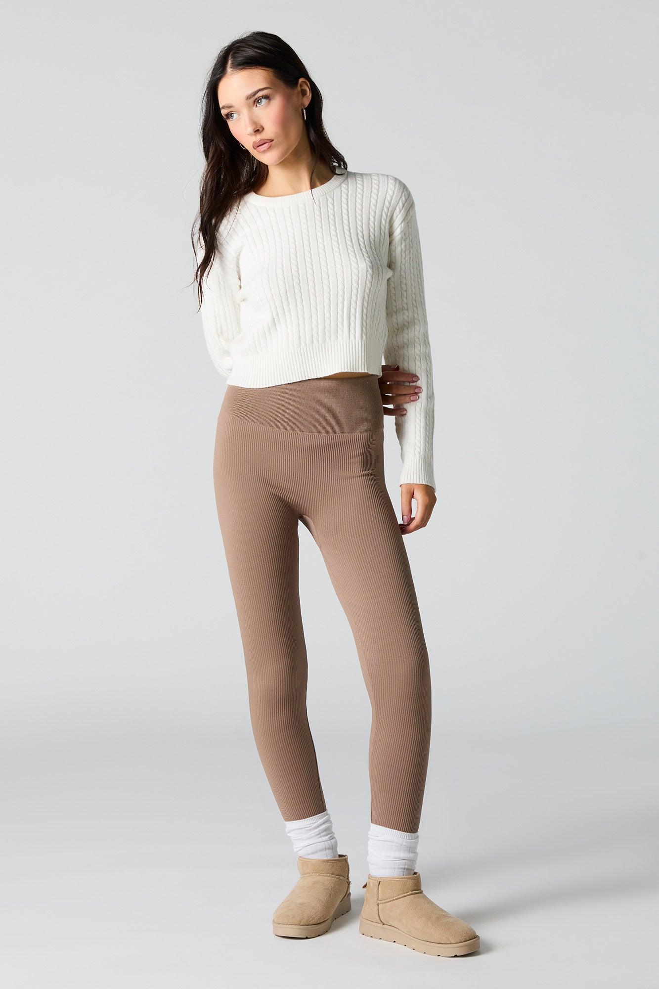 High Rise Seamless Ribbed Legging Female Product Image