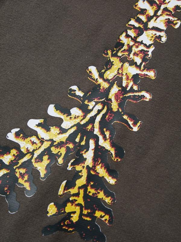Skeleton Print Loose Hoodie Product Image