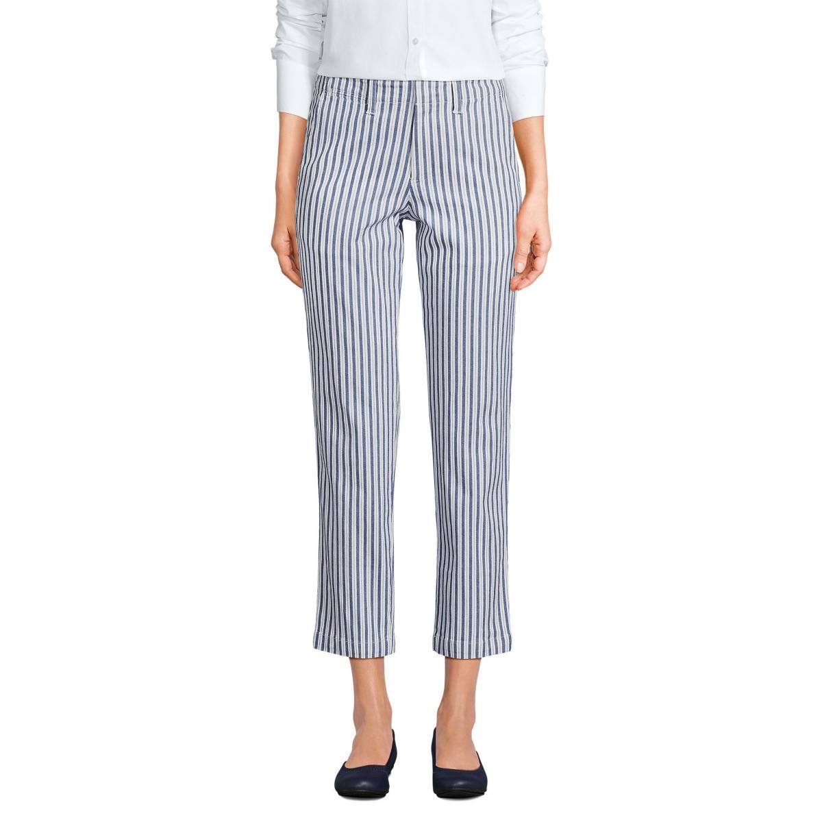 Petite Lands' End Mid Rise Classic Straight Leg Chino Ankle Pants, Women's, Size: 16 Petite, Desert Product Image