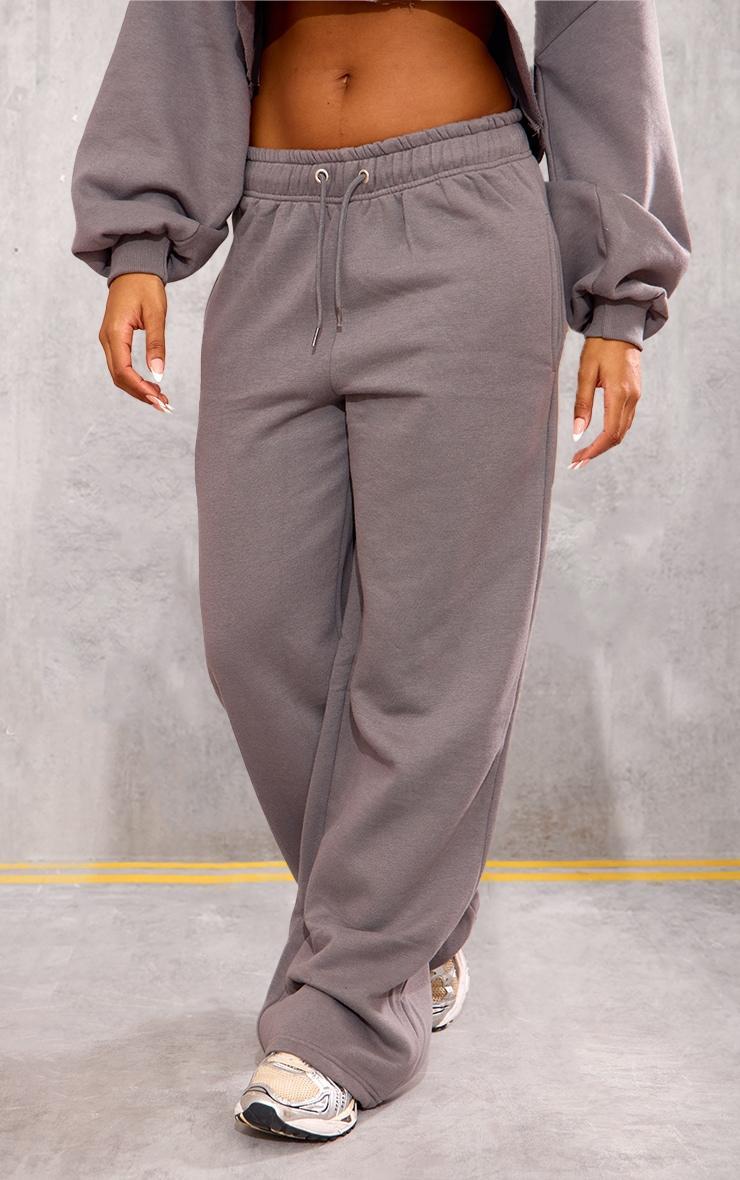 Charcoal Graphic Oversized Wide Leg Sweatpants Product Image