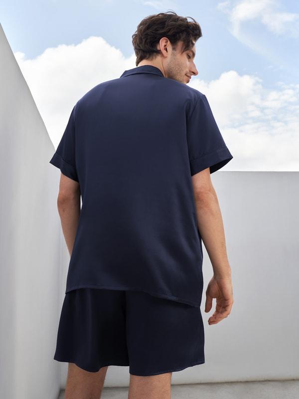 Classic Short Silk Pajamas Set Product Image