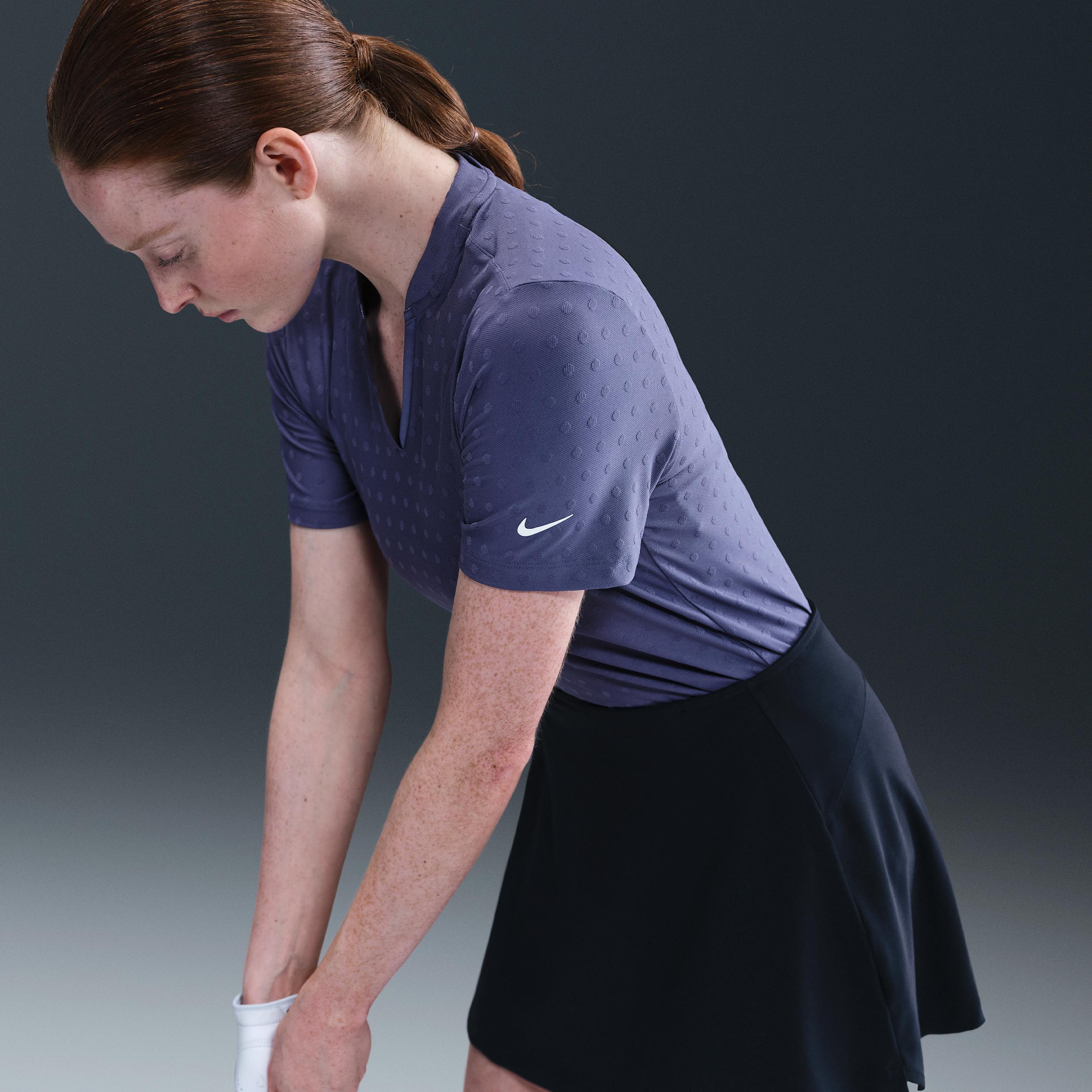 Nike Women's Tour Dri-FIT Short-Sleeve Blade Jacquard Golf Polo Product Image
