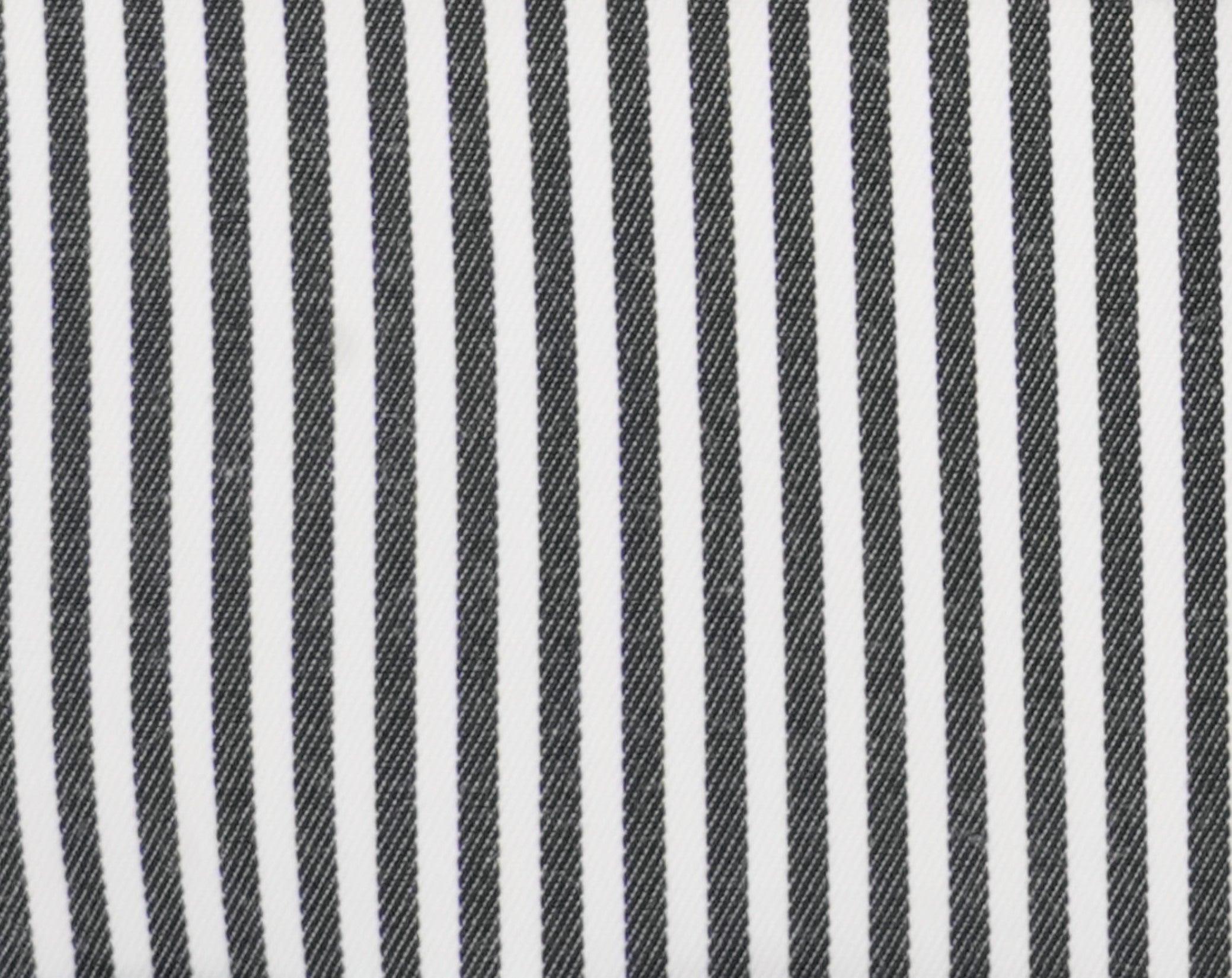 Black White Bold Stripe French Cuff Dress Shirt with Tie, Cuff Links and Pocket Square Product Image