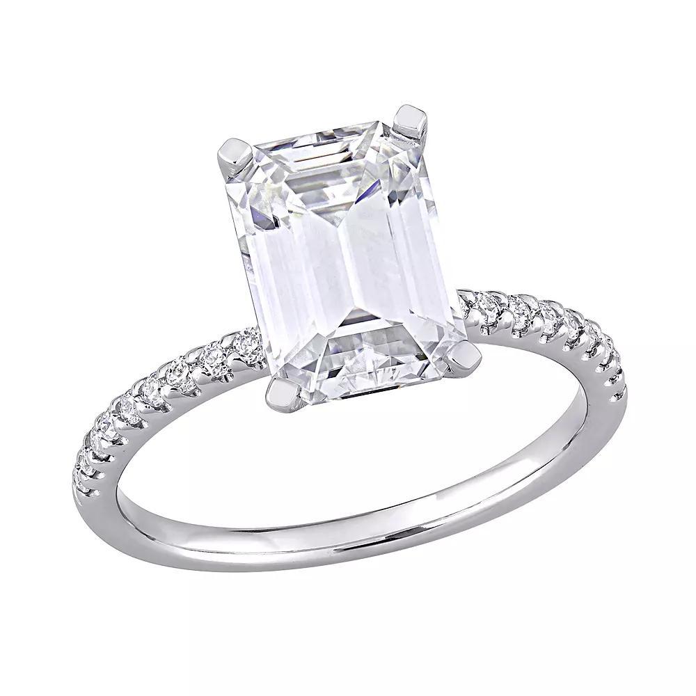 Stella Grace 10k White Gold 3 1/5 Carat T.W. Lab-Created Moissanite Engagement Ring, Women's, Size: 6, 10k Whgold Product Image
