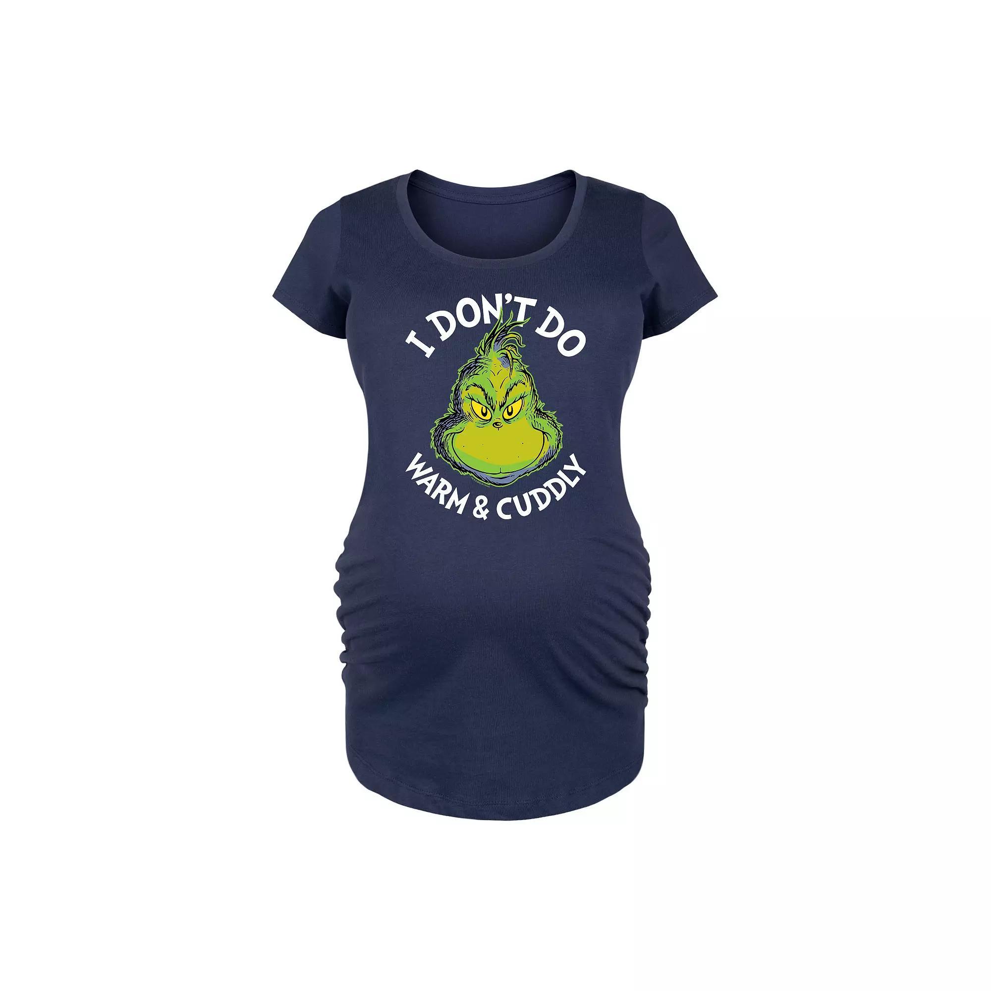 Maternity Dr. Seuss Grinch Warm & Cuddly Graphic Tee, Womens Blue Product Image