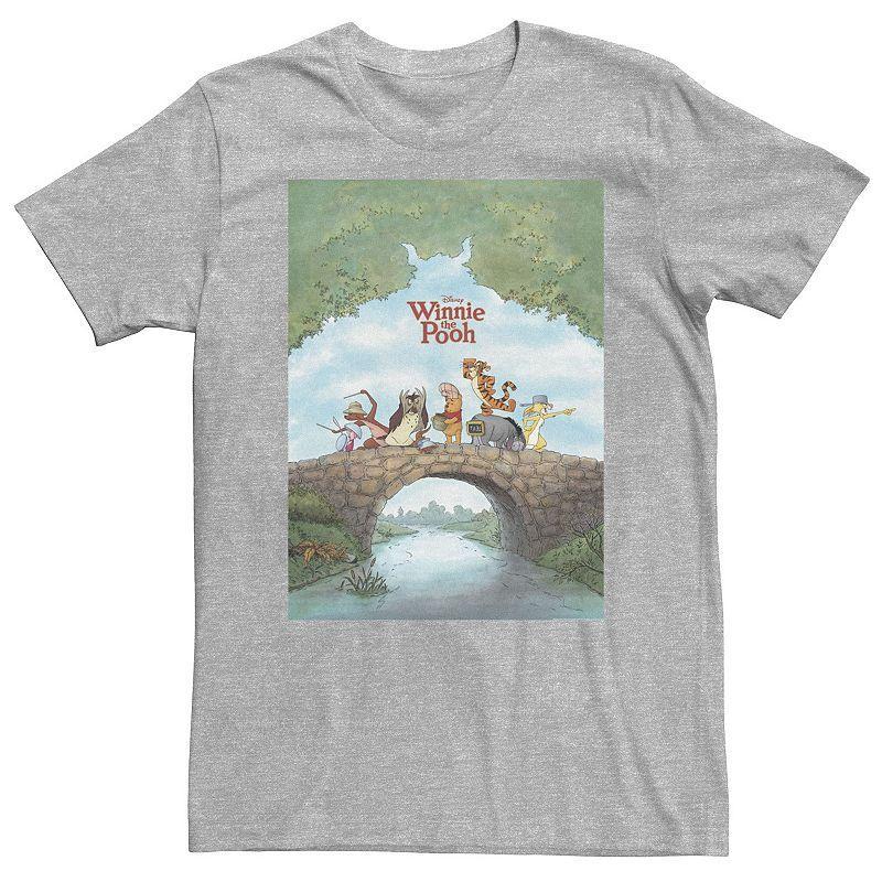 Big & Tall Disney Winnie The Pooh Poster Tee, Men's, Size: Large Tall, Athletic Grey Product Image