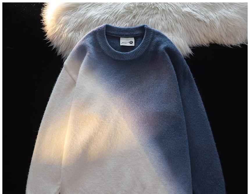 Round Neck Gradient Oversized Sweater Product Image