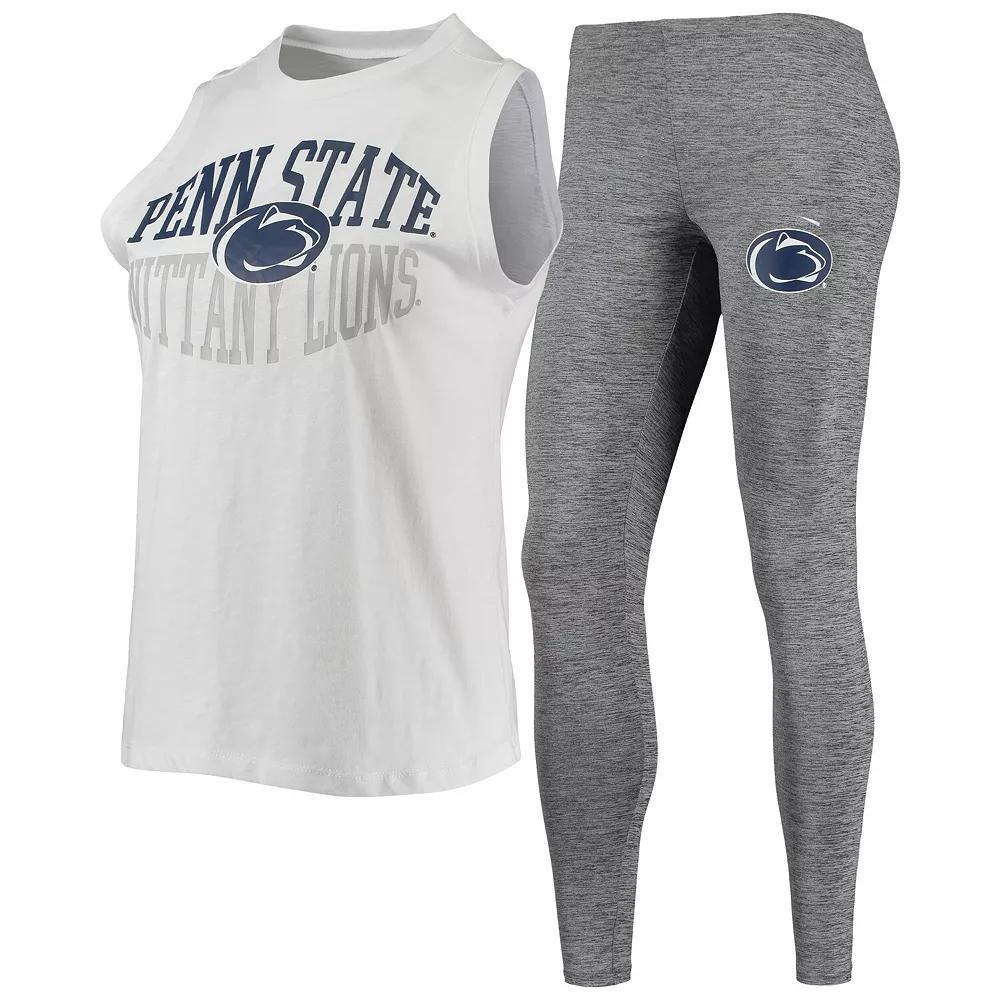 Women's Concepts Sport Charcoal/White Penn State Nittany Lions Tank Top & Leggings Sleep Set, Size: XL Product Image