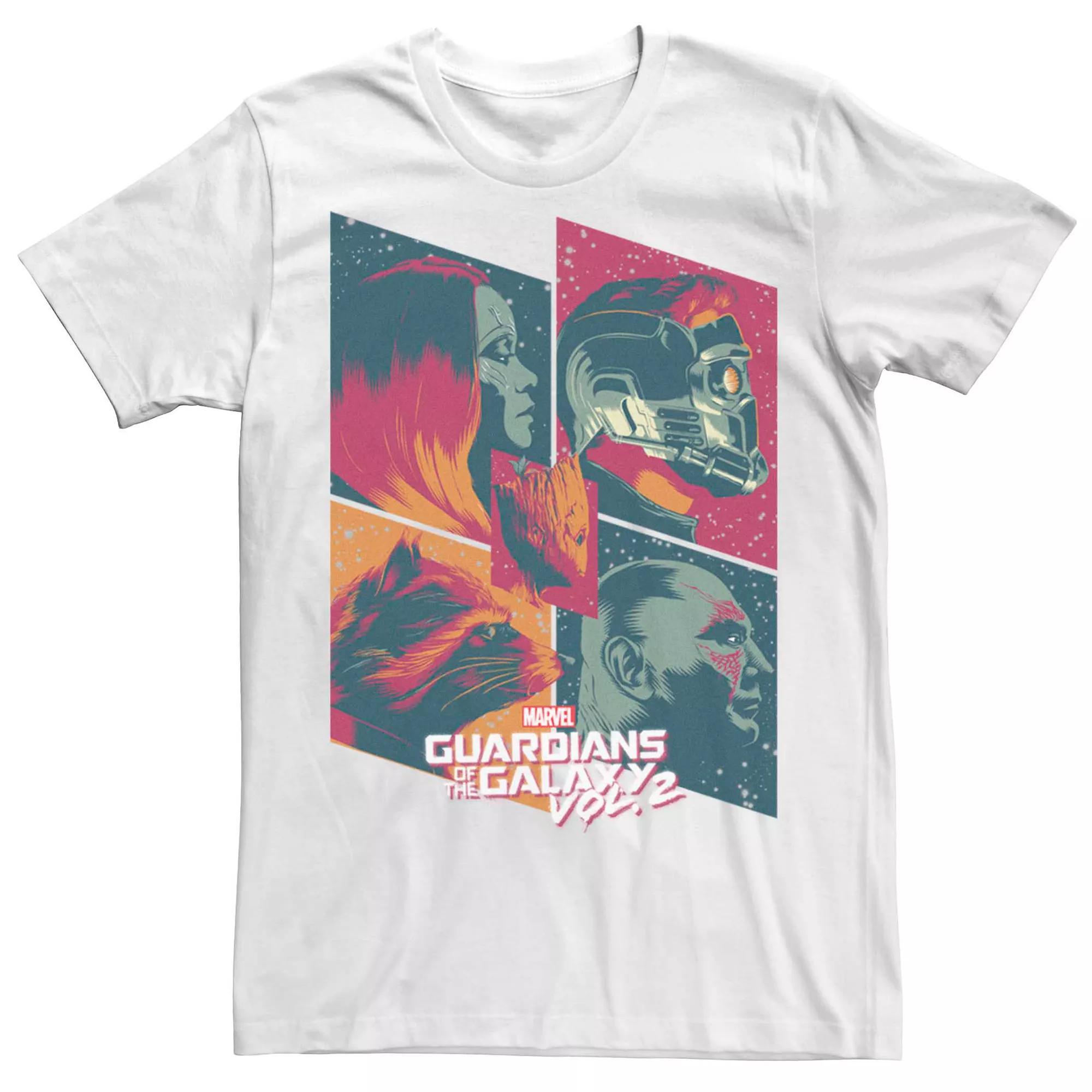 Men's Marvel "Guardians Of The Galaxy 2" Side View Boxes Tee, Size: Small, White Product Image