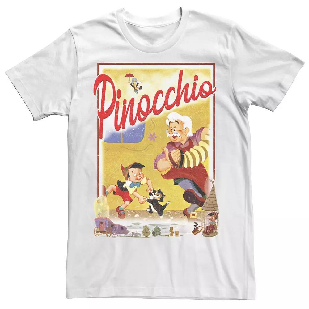Big & Tall Disney Pinocchio Vintage Storybook Poster Tee, Men's, Size: 3XL, White Product Image