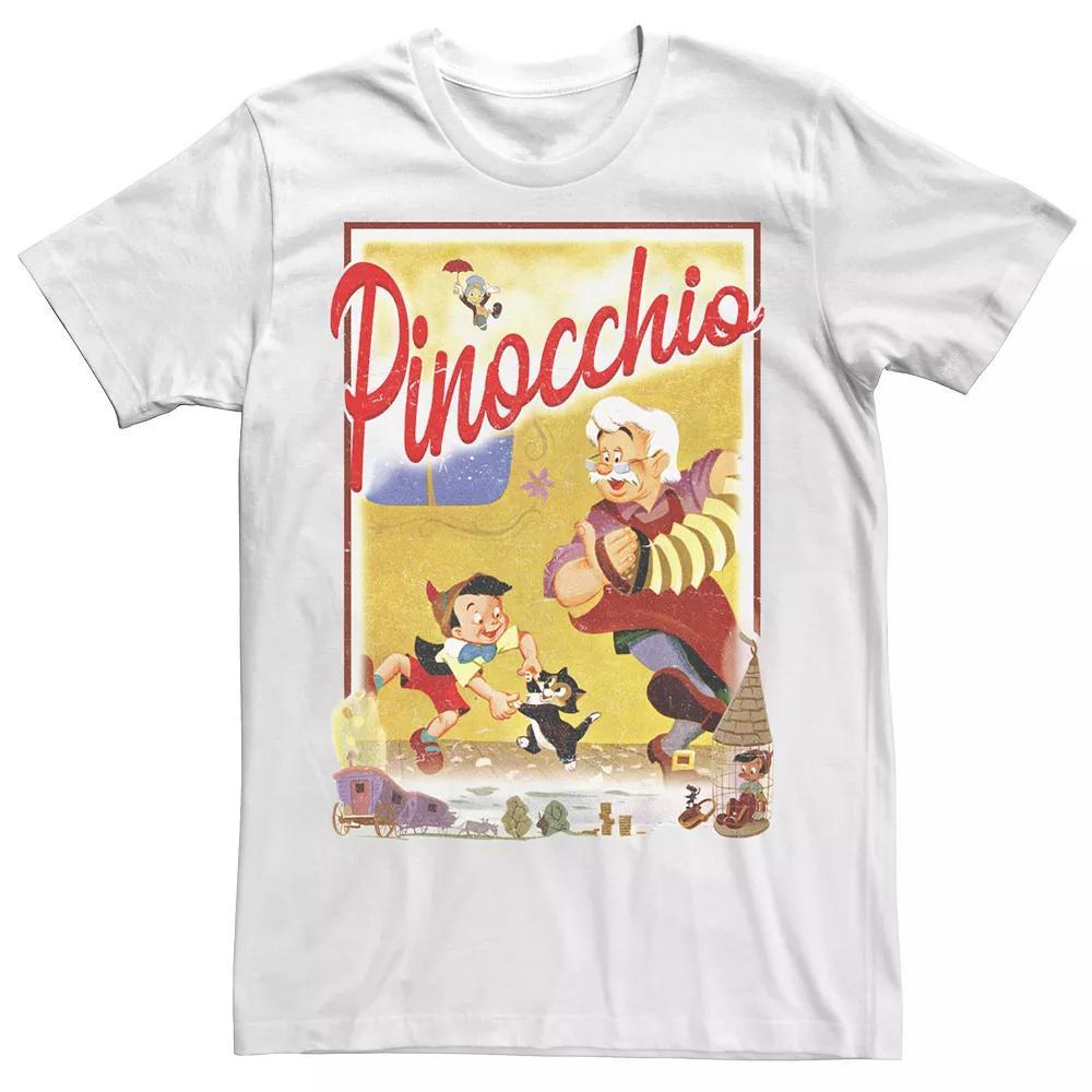 Big & Tall Disney Pinocchio Vintage Storybook Poster Tee, Men's, Size: 3XL, White Product Image