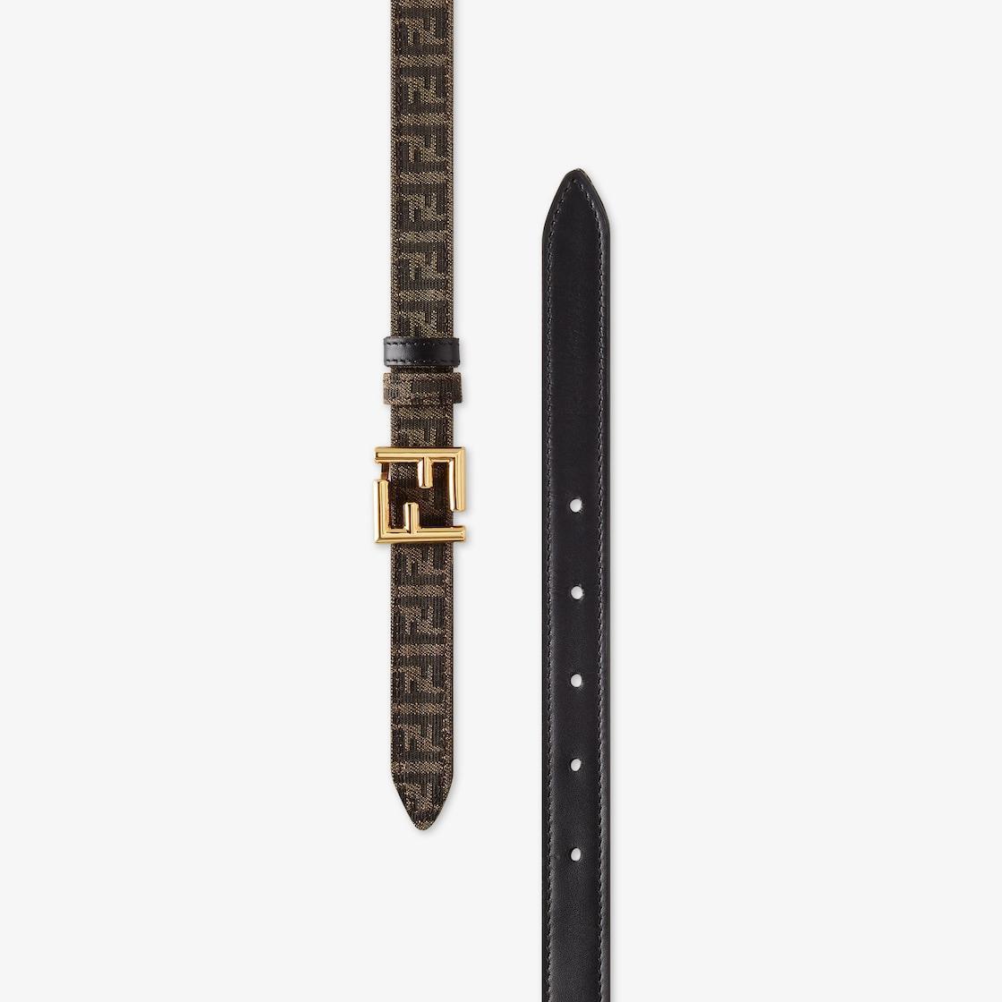 FF BeltBlack leather reversible belt Product Image