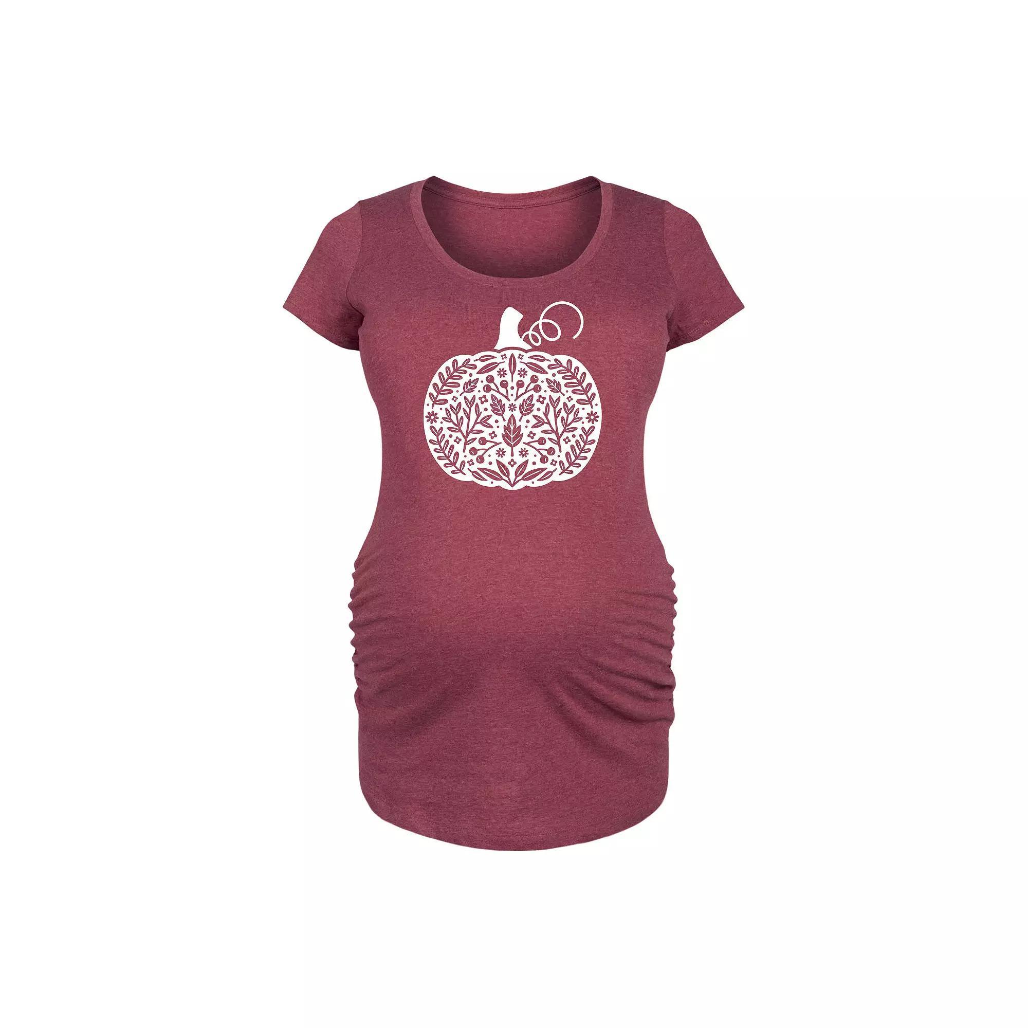 Disneys Mickey Mouse Maternity Pumpkin Graphic Tee, Womens Product Image