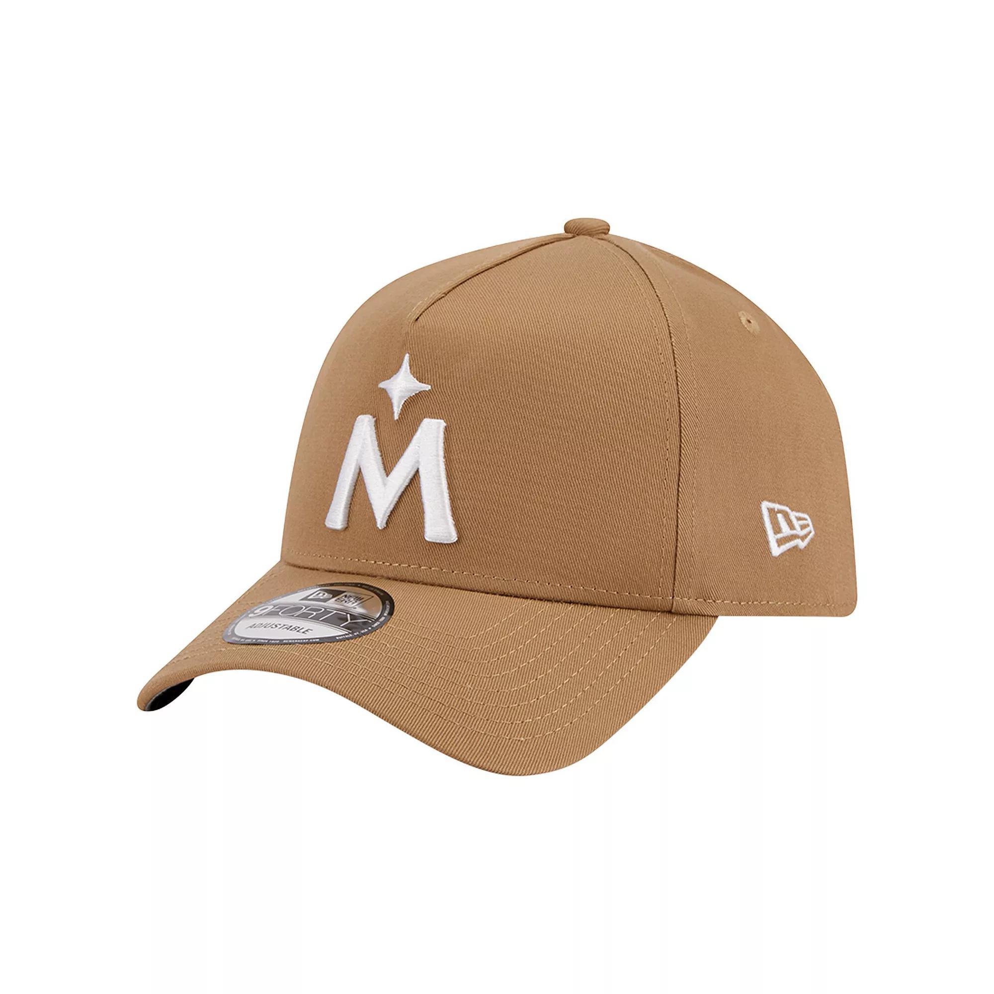 Men's New Era Khaki Minnesota Twins A-Frame 9FORTY Adjustable Hat, Beig K Product Image