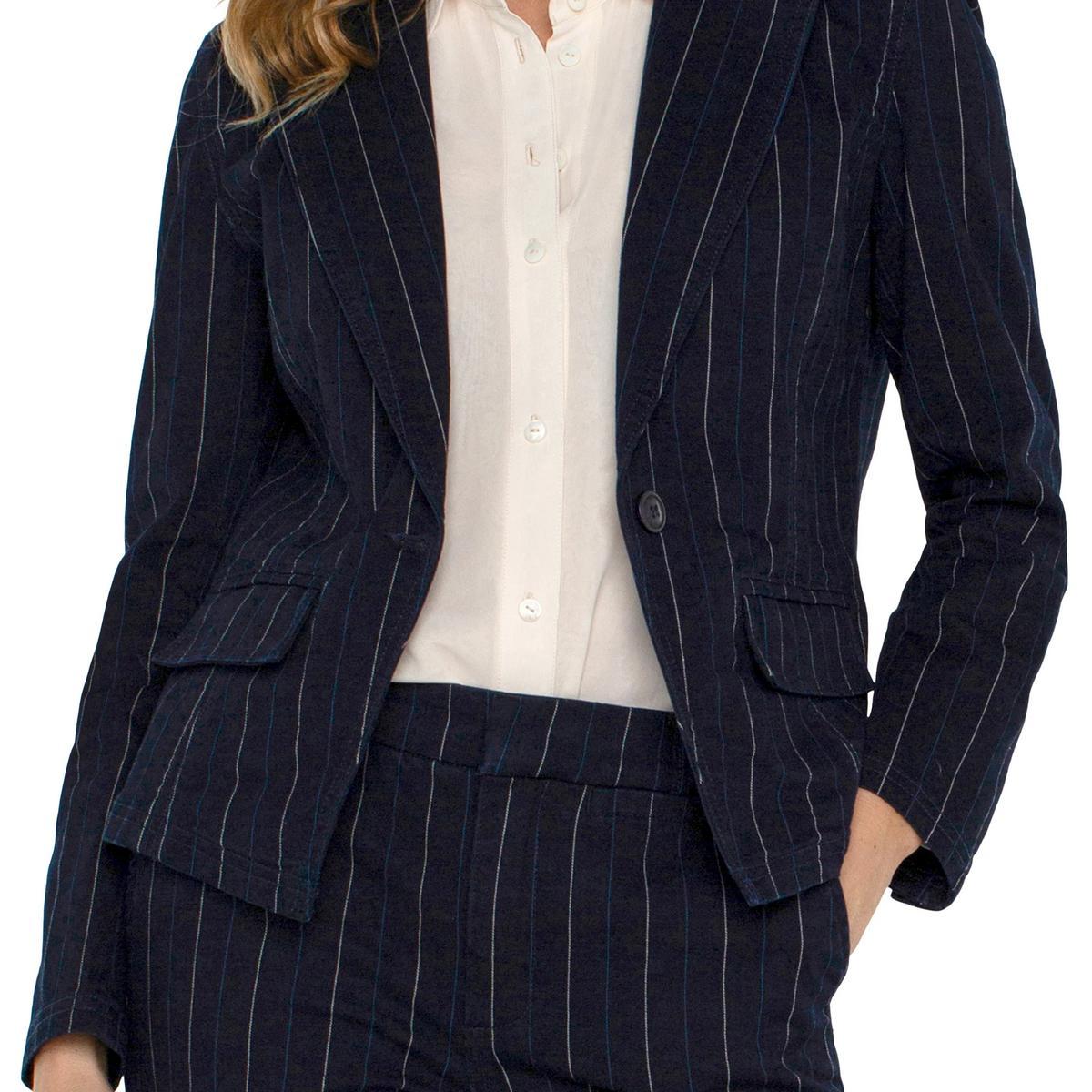 Notch Collar One Button Blazer Product Image