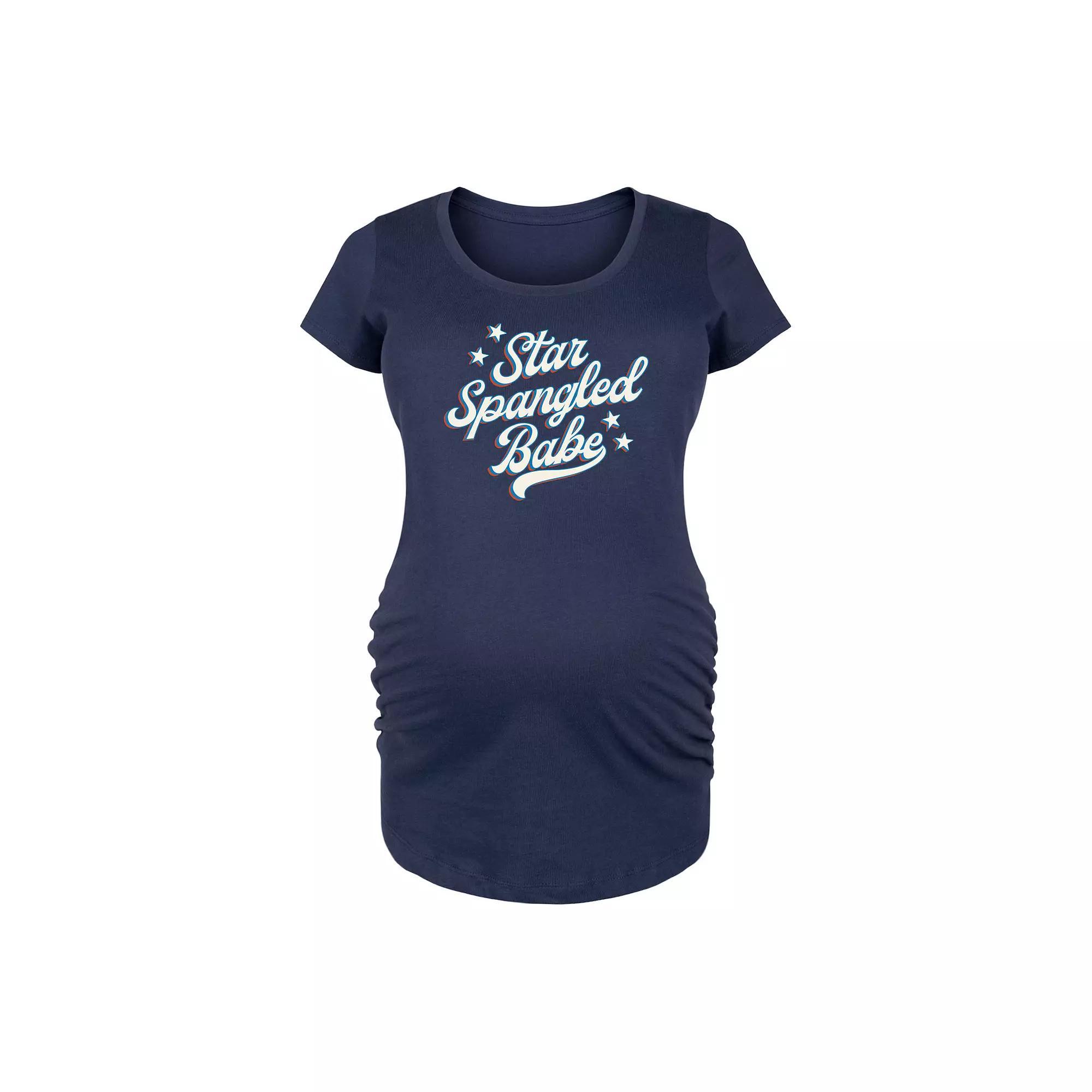 Maternity Star Spangled Babe Graphic Tee, Womens Blue Product Image
