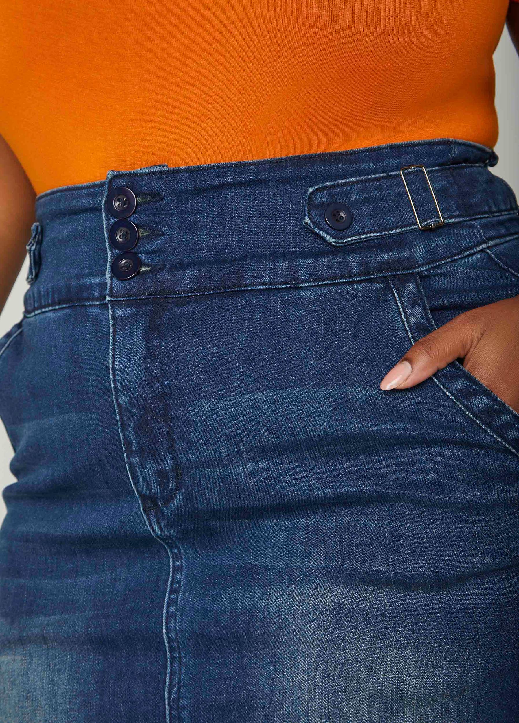 Denim Pencil Skirt Product Image