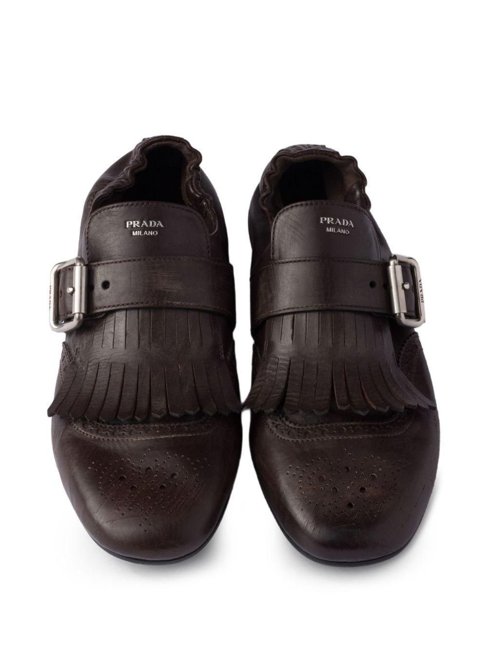 fringed buckle shoes Product Image