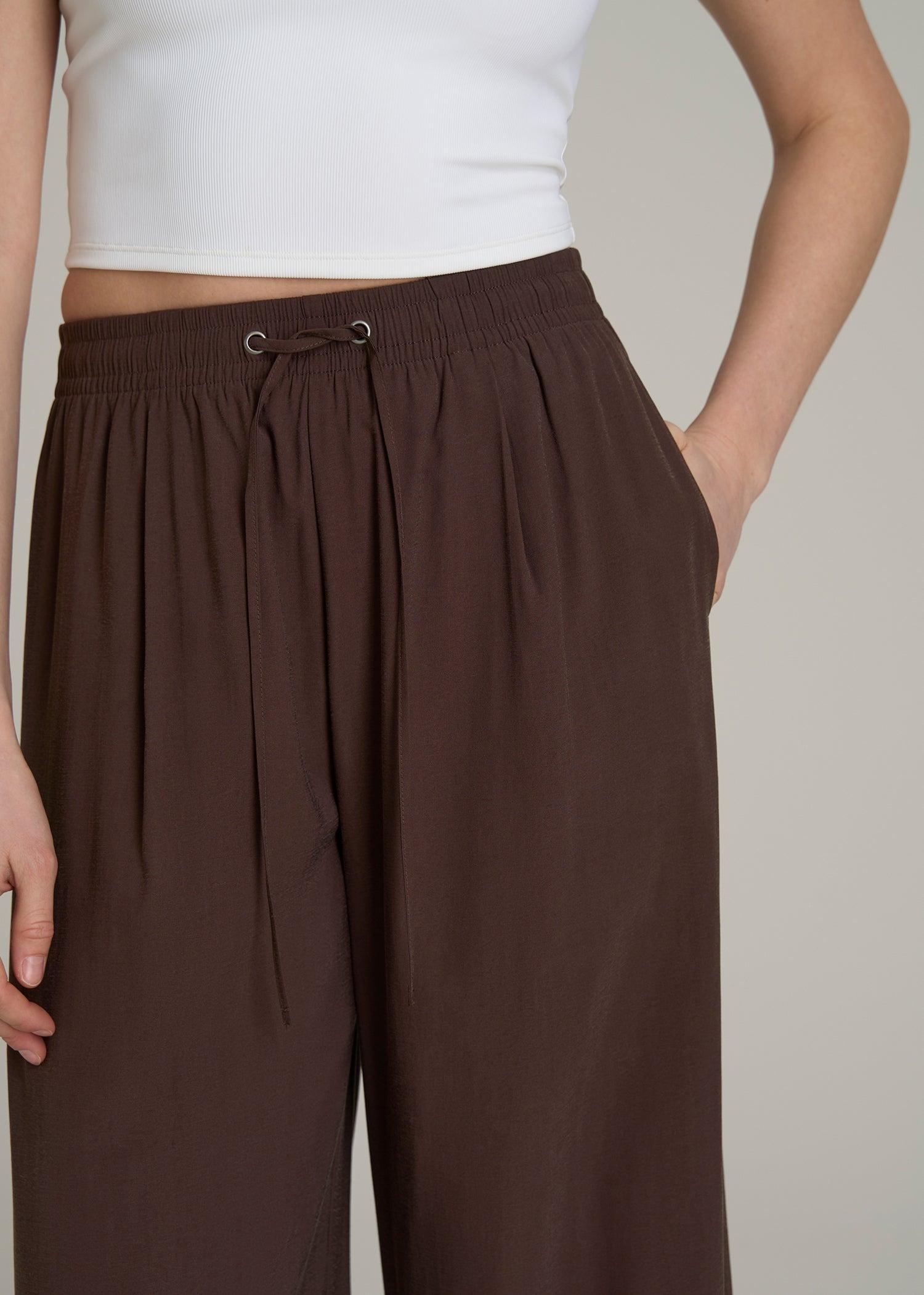 Relaxed Pull On Pants for Tall Women in Espresso Product Image