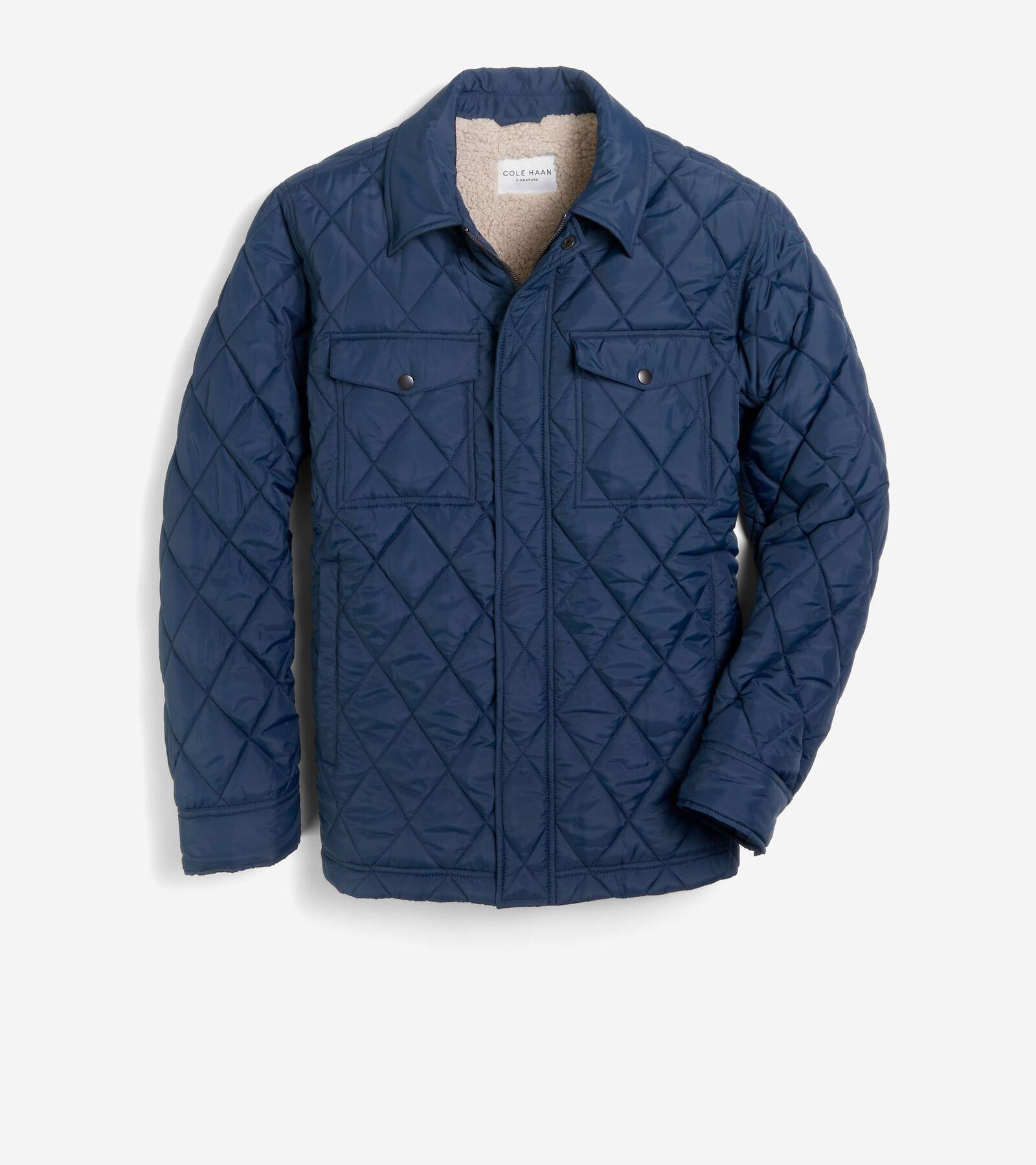Cole Haan Mens Diamond Quilted Jacket - Black Size Small Water-Resistant Product Image