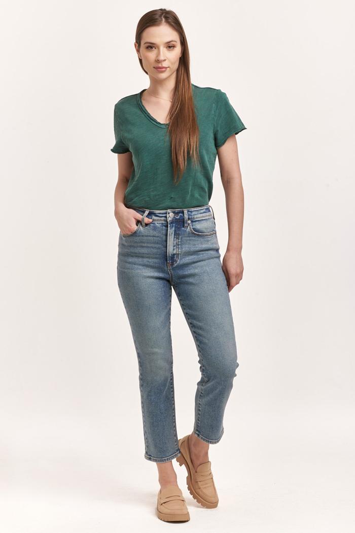 Frankie Straight Fit High Rise Cropped Jeans Product Image