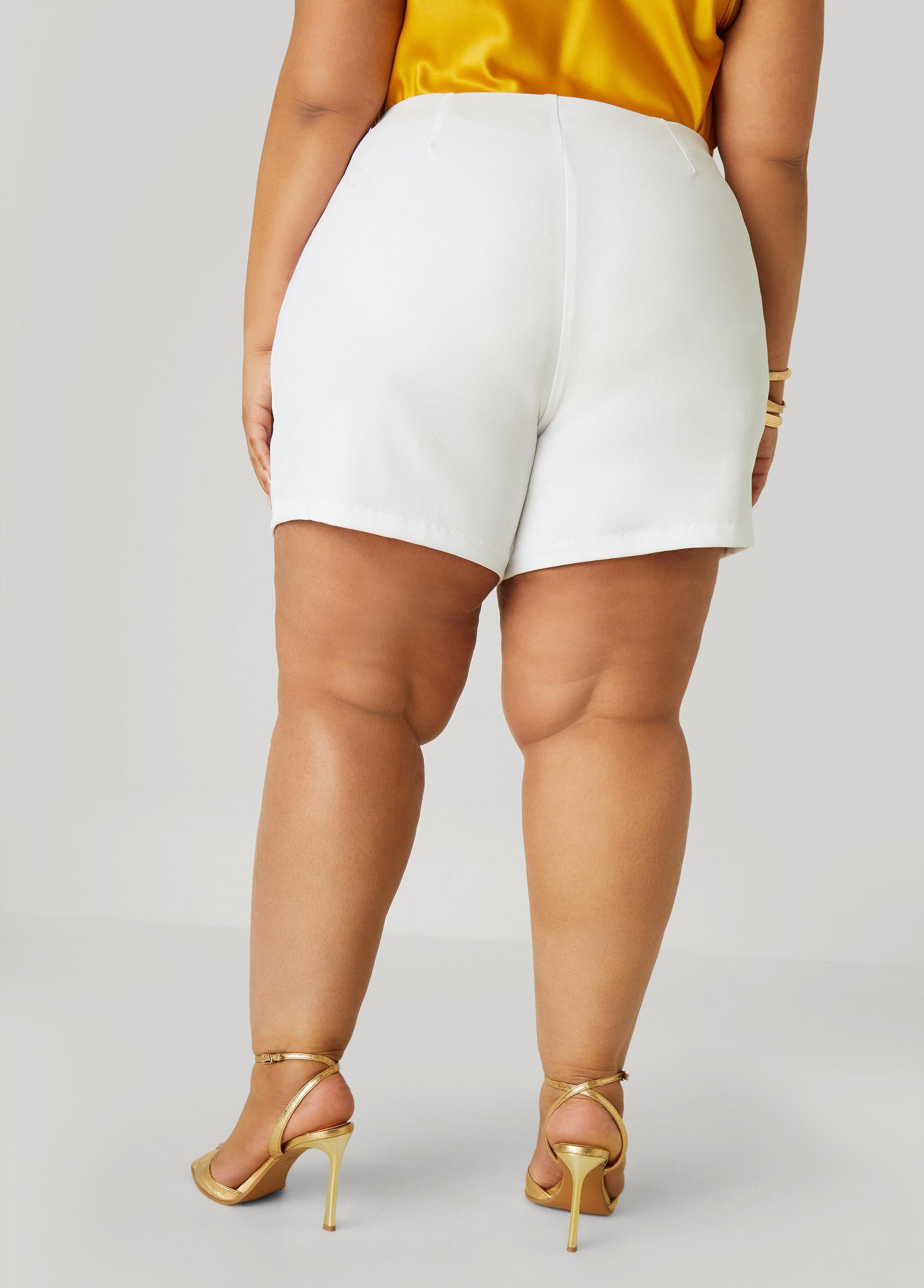 High Rise Crepe Shorts Product Image