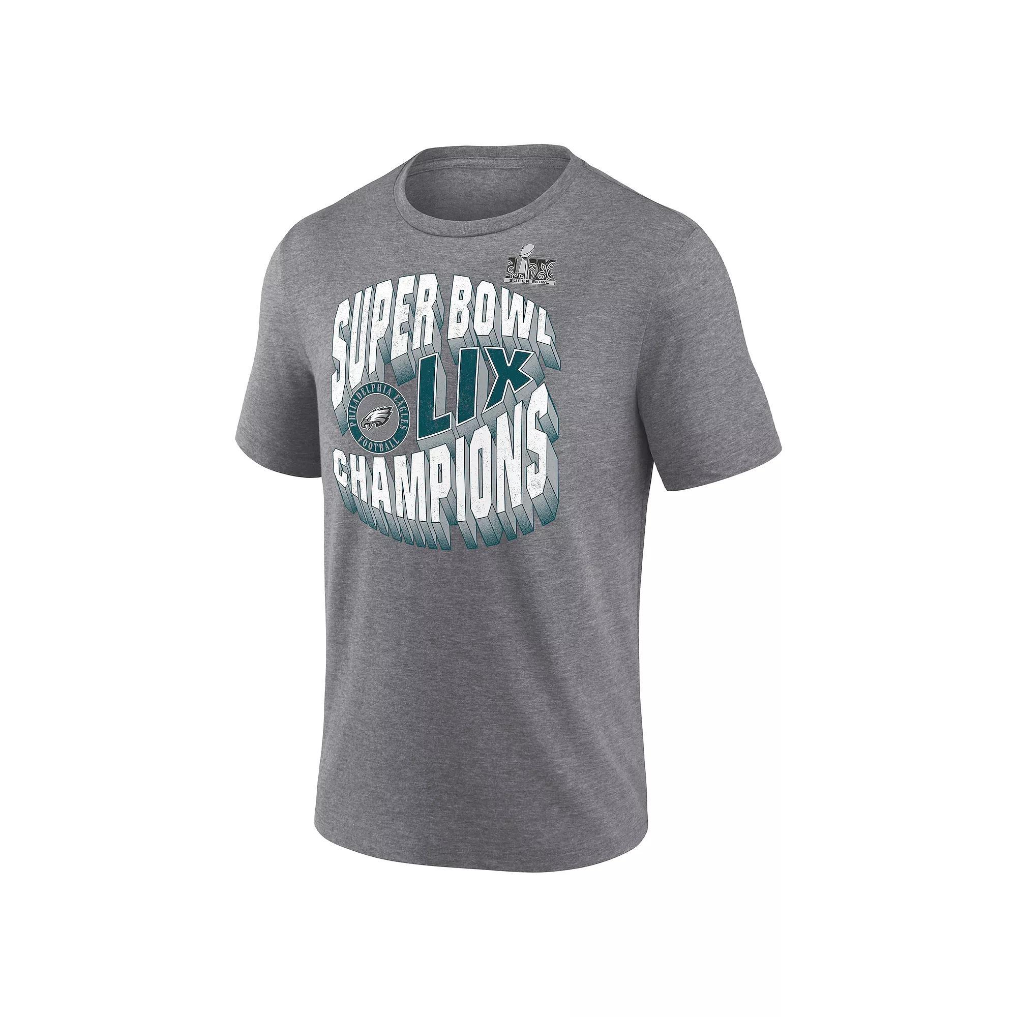 Men's Fanatics Philadelphia Eagles Super Bowl LIX Champions Historic Win Tee, Size: XL, Gray Product Image