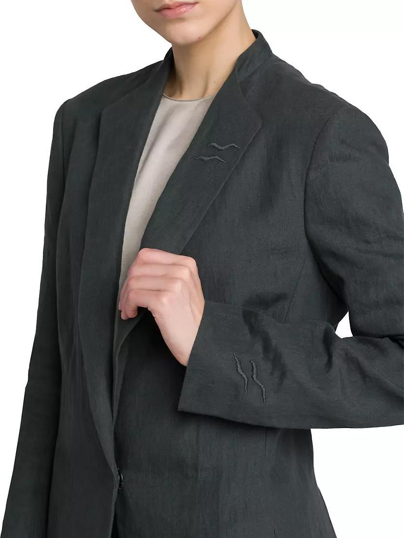 Compact Linen Blazer Product Image