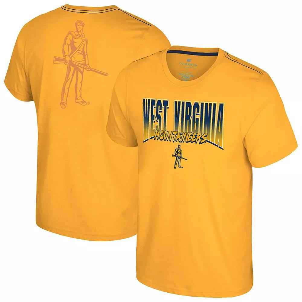 Men's Colosseum Gold West Virginia Mountaineers Dual Logo T-Shirt, Size: Large Product Image