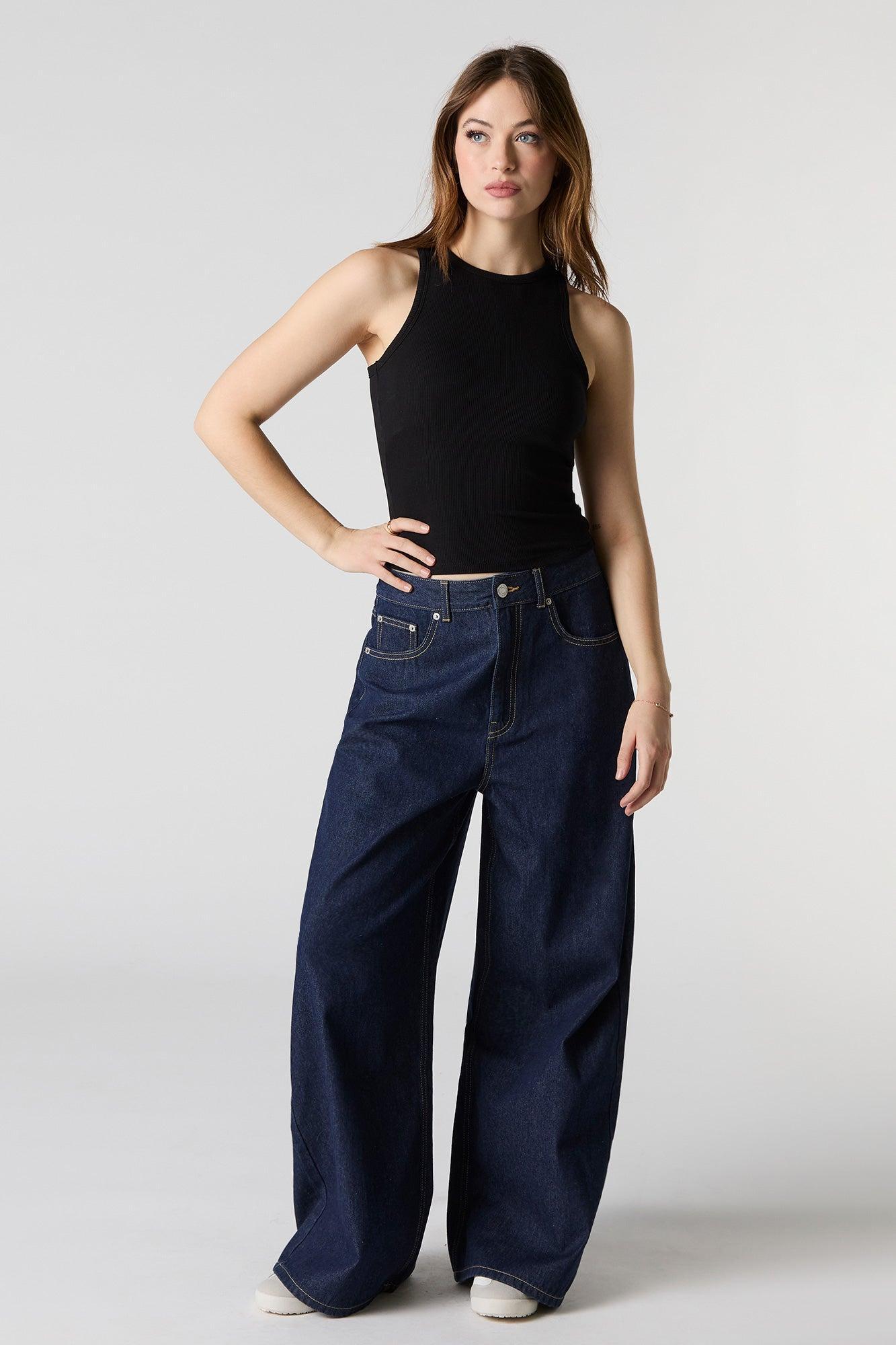 Ribbed High Neck Tank Female Product Image