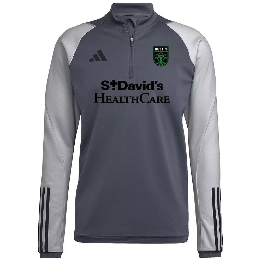 Mens adidas Gray Austin FC 2023 On-Field AEROREADY Quarter-Zip Training Top Product Image