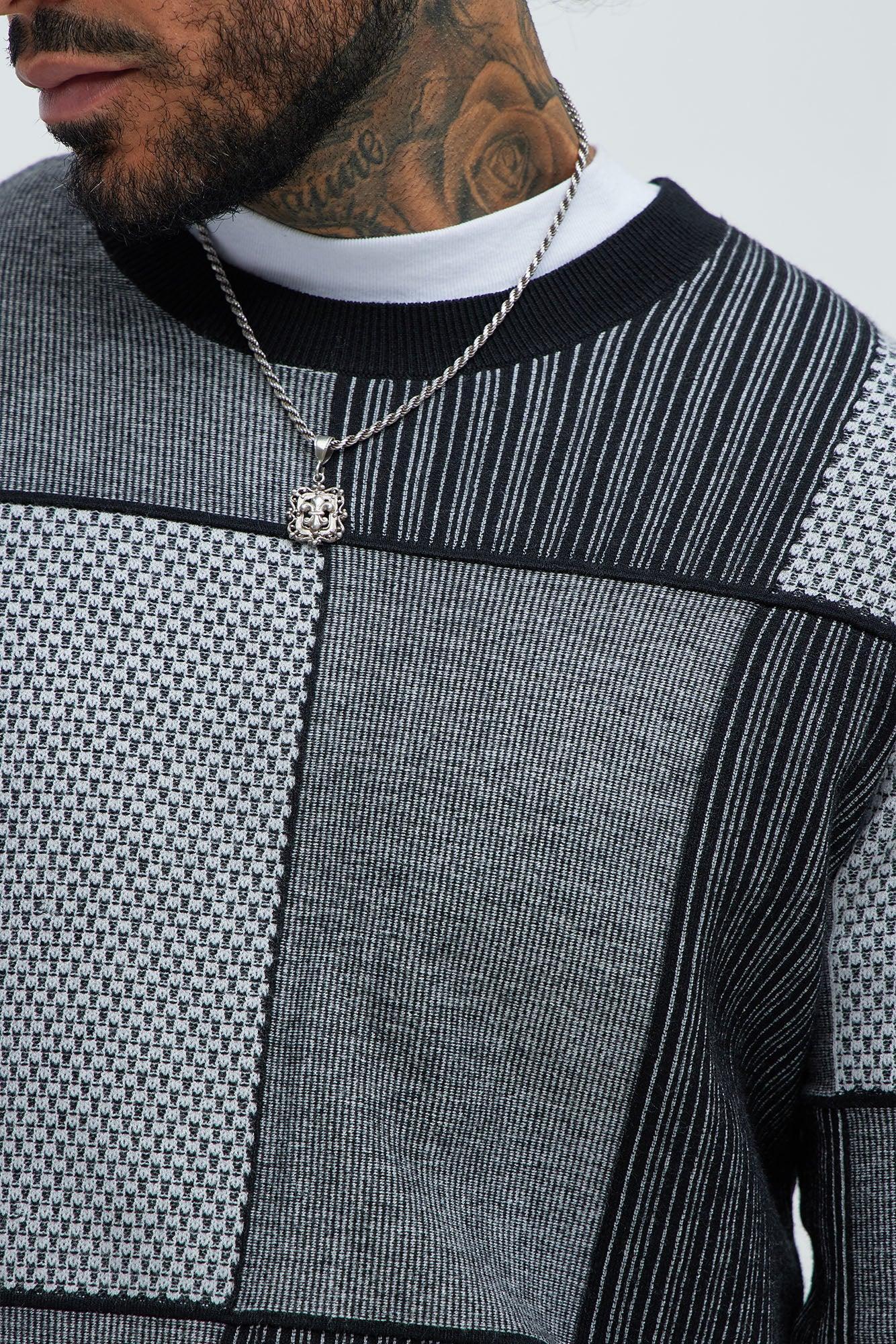 Better And Better Crewneck Sweater - Black/combo Product Image