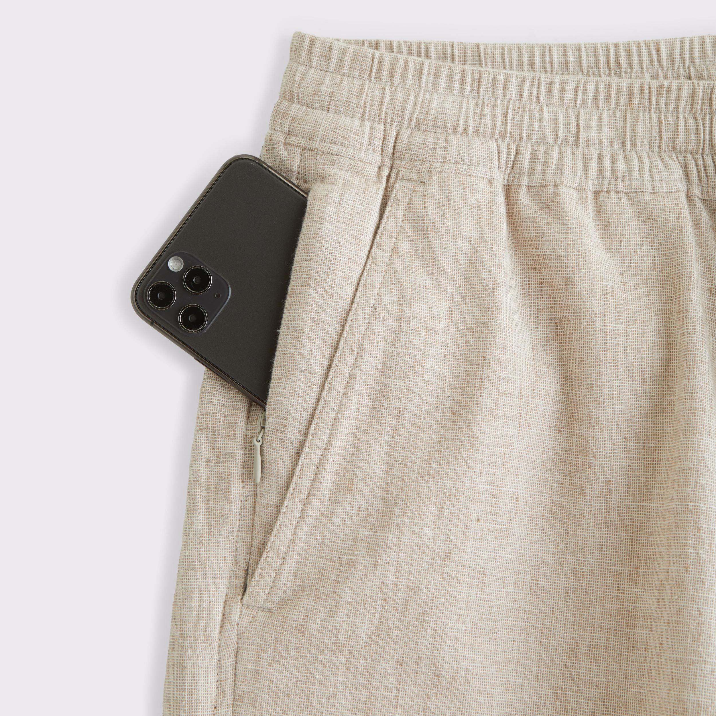 Linen-Blend Pull-On Short Product Image