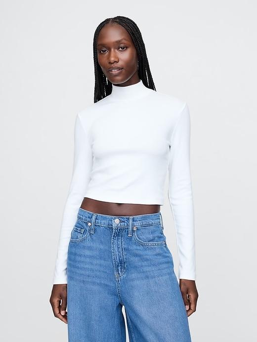 Modern Cropped Mockneck Shirt Product Image