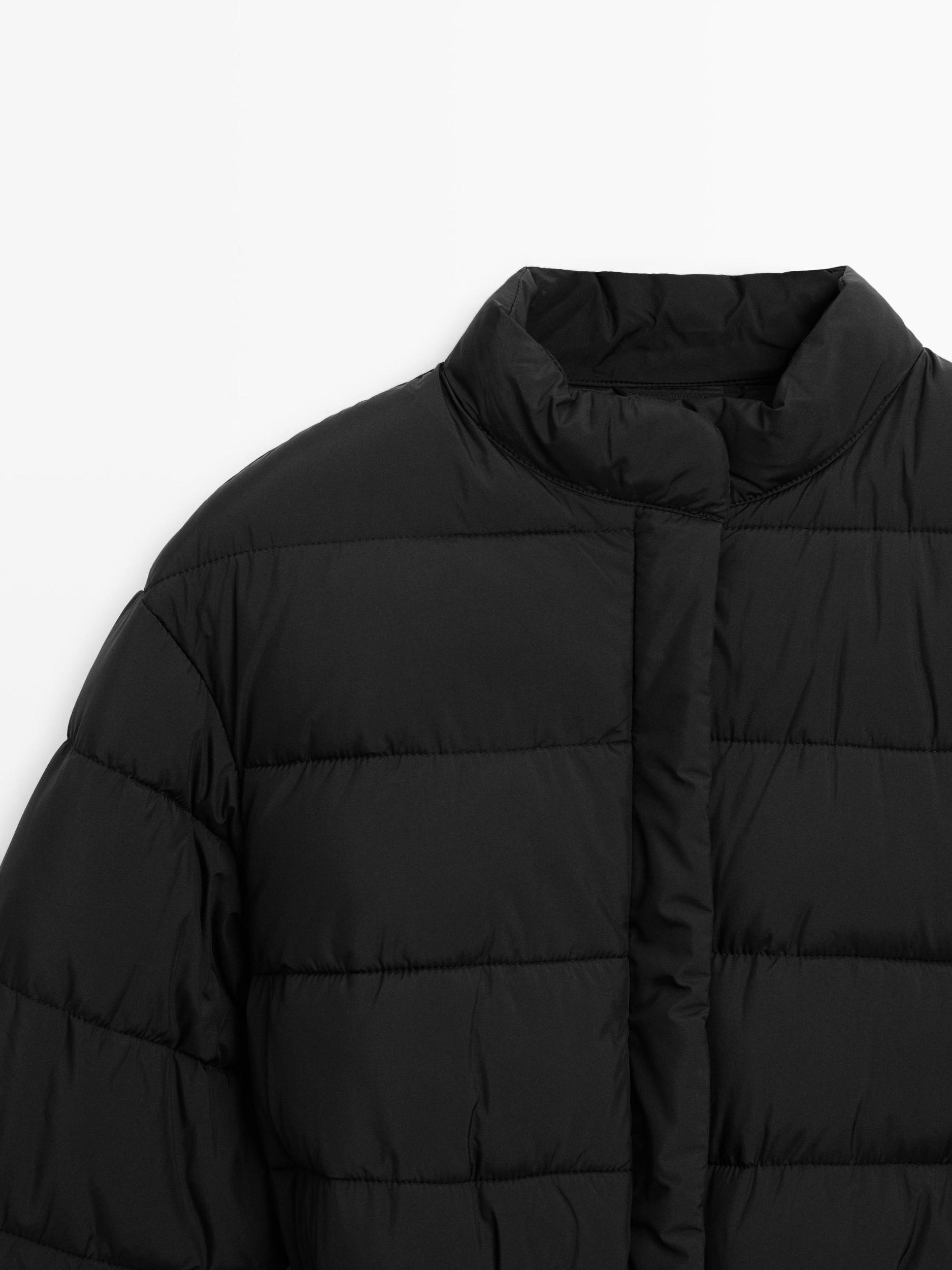 Puffer jacket with stand collar Product Image