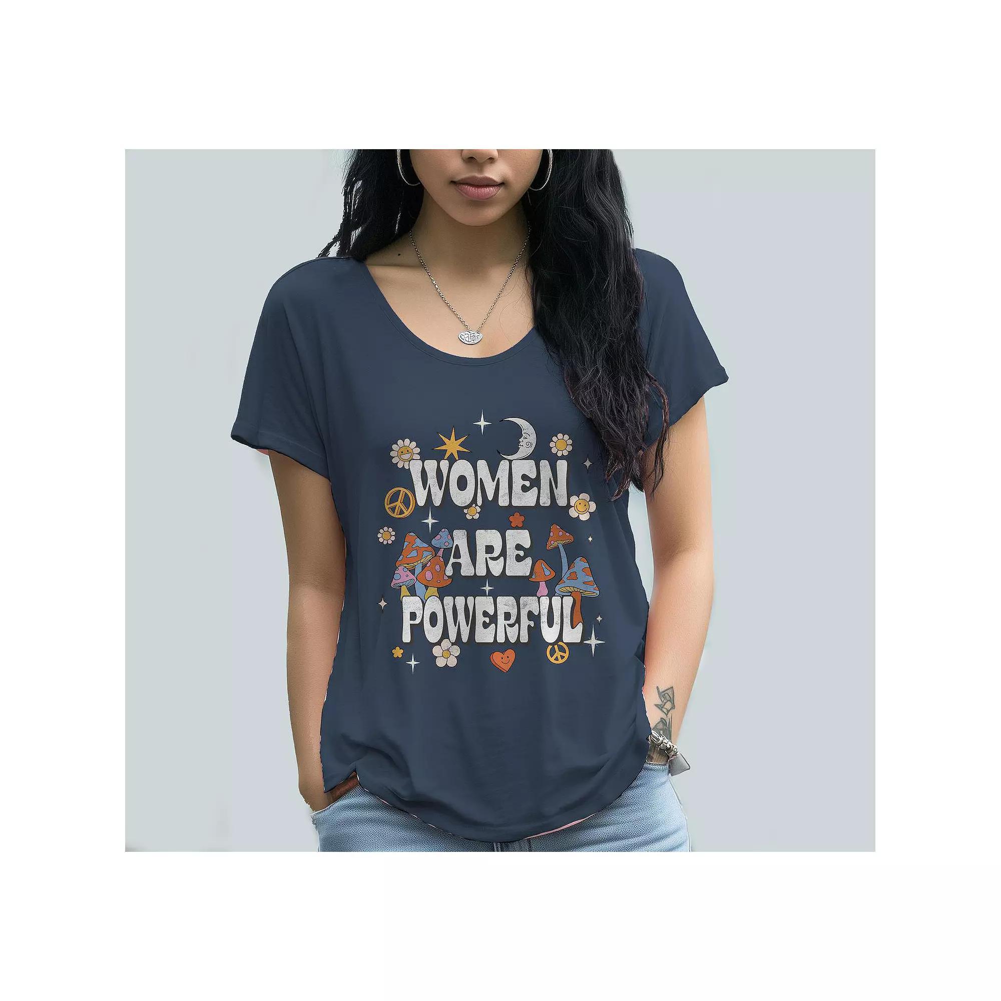 Junior's Grayson Threads Women are Powerful Graphic Tee, Women's, Size: XL, Vintage Blue Product Image