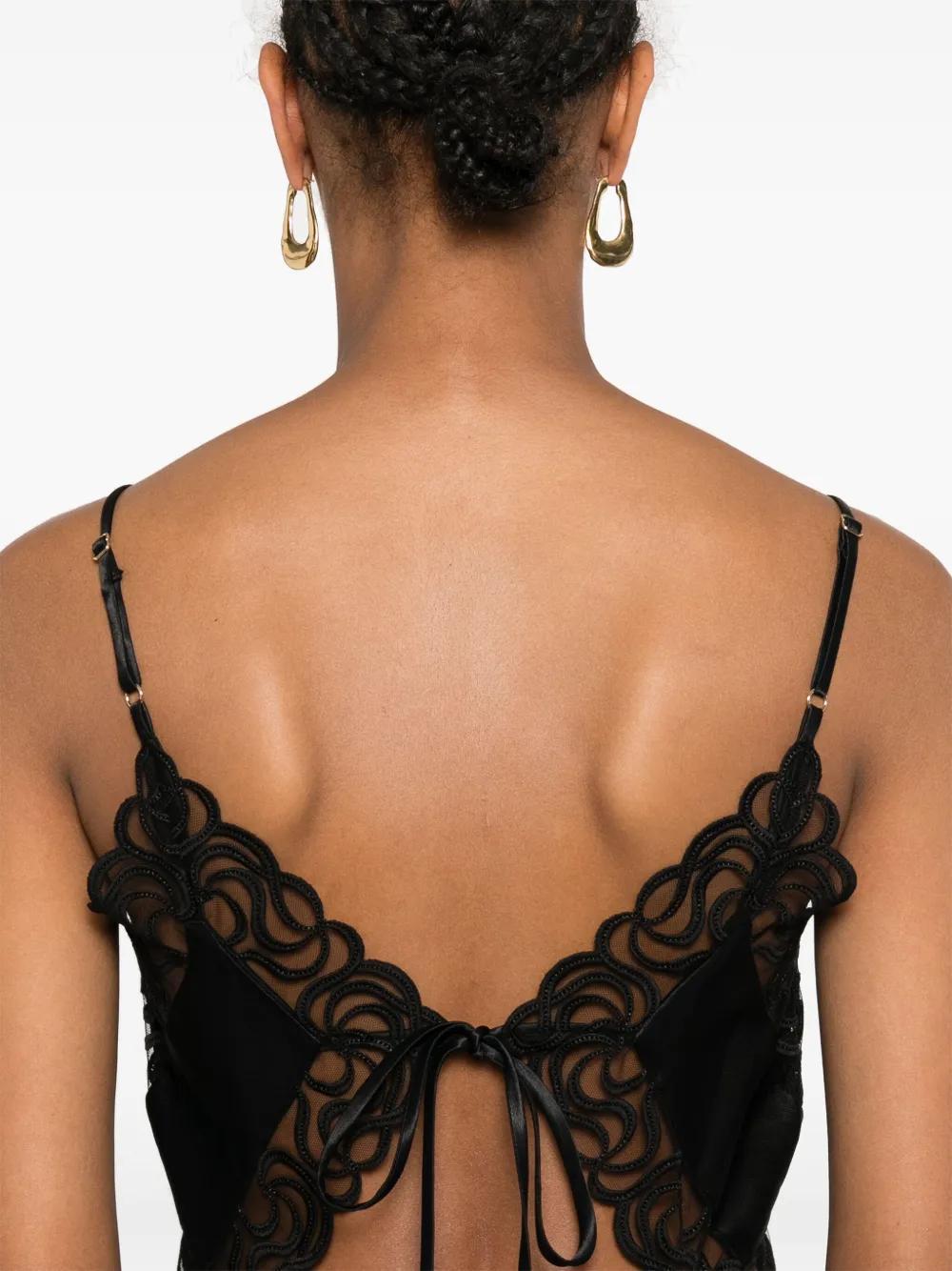 embroidered-edge midi dress Product Image