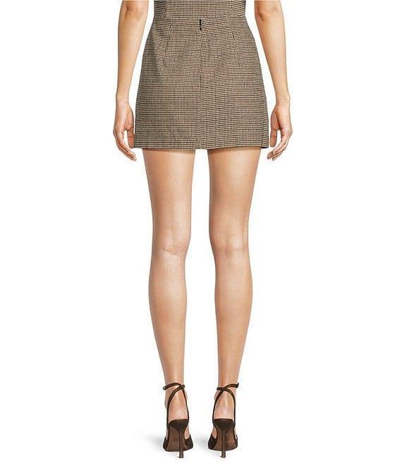 French Connection Houndstooth Wool Blend Coordinating Mini Skirt Product Image