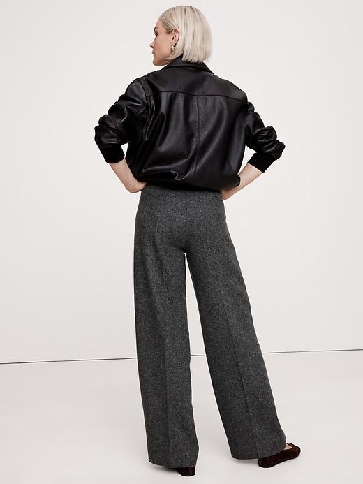 Relaxed Wide-Leg Italian Herringbone Pant Product Image