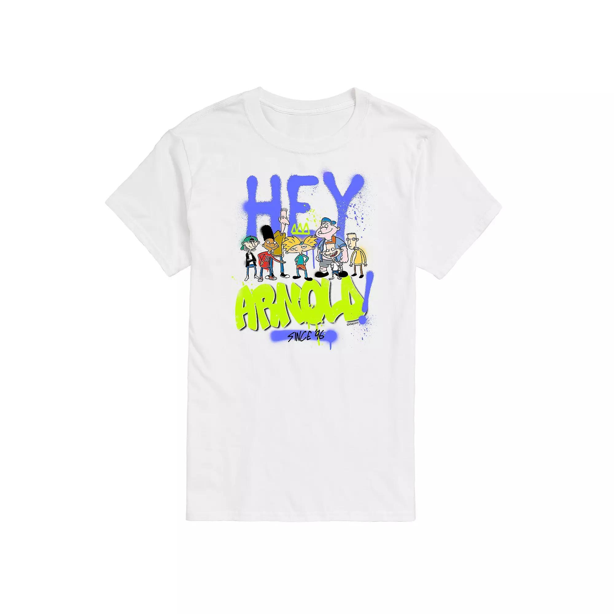 Mens Hey Arnold! Purple Spray Paint Tee Product Image