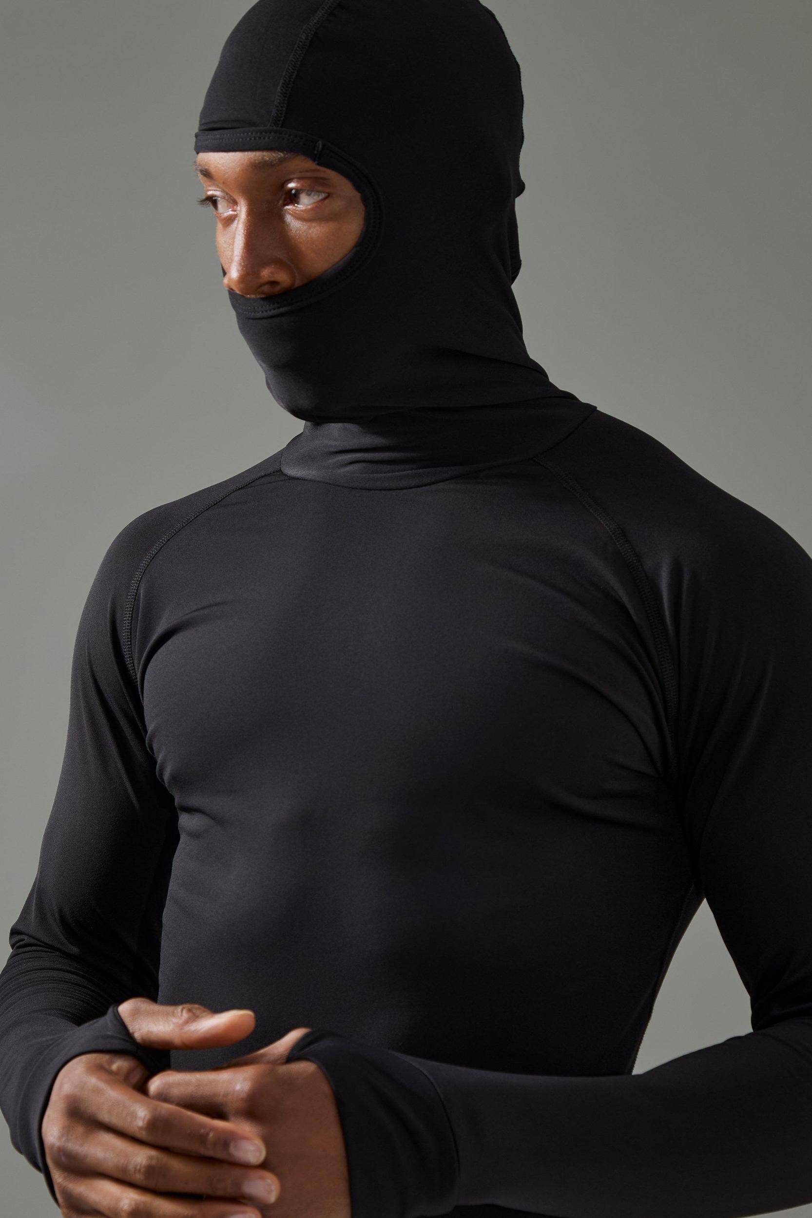 Man Active Long Sleeved Head Cover Base Layer | boohooMAN USA Product Image