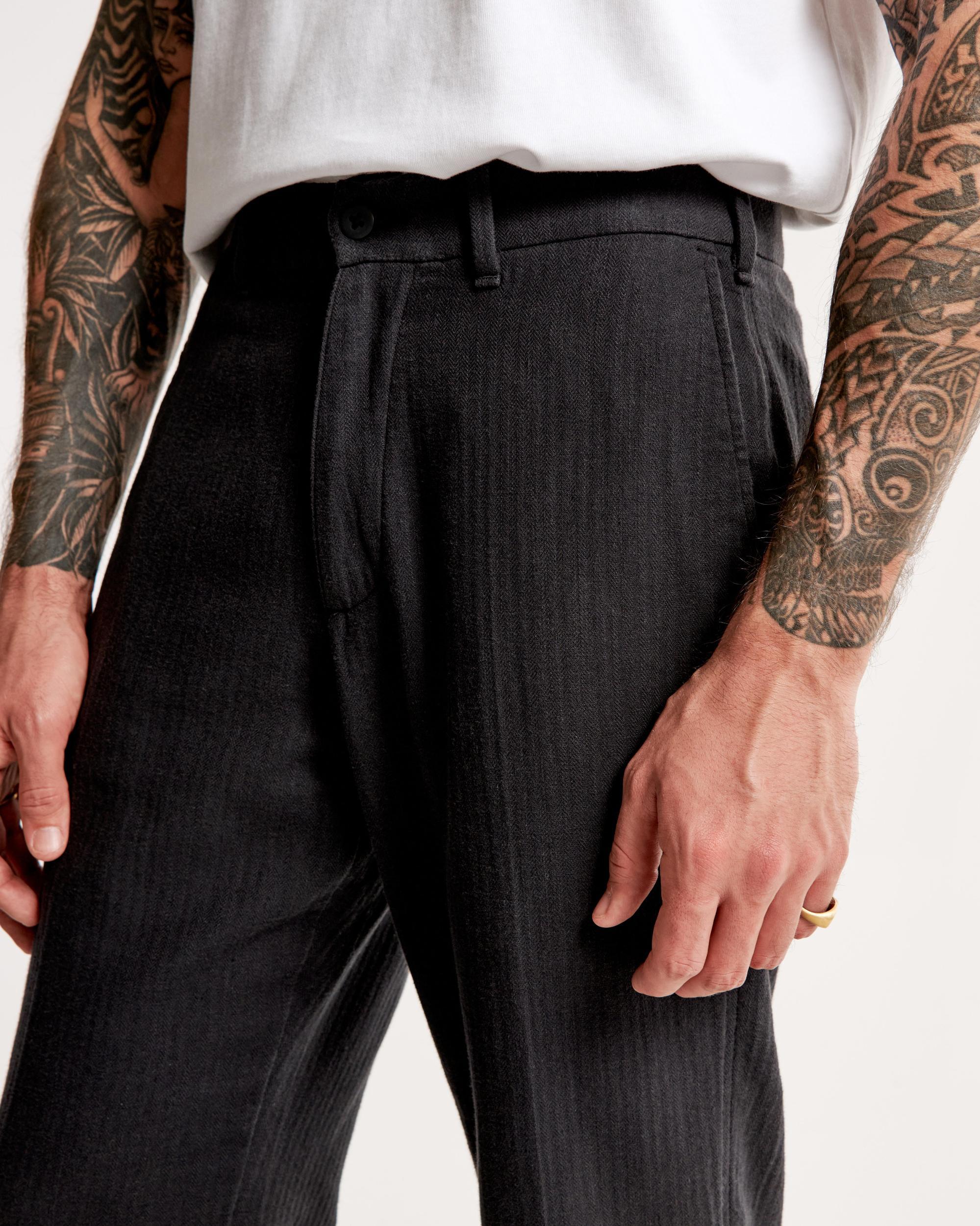Loose Linen-Blend Permacrease Trouser Product Image
