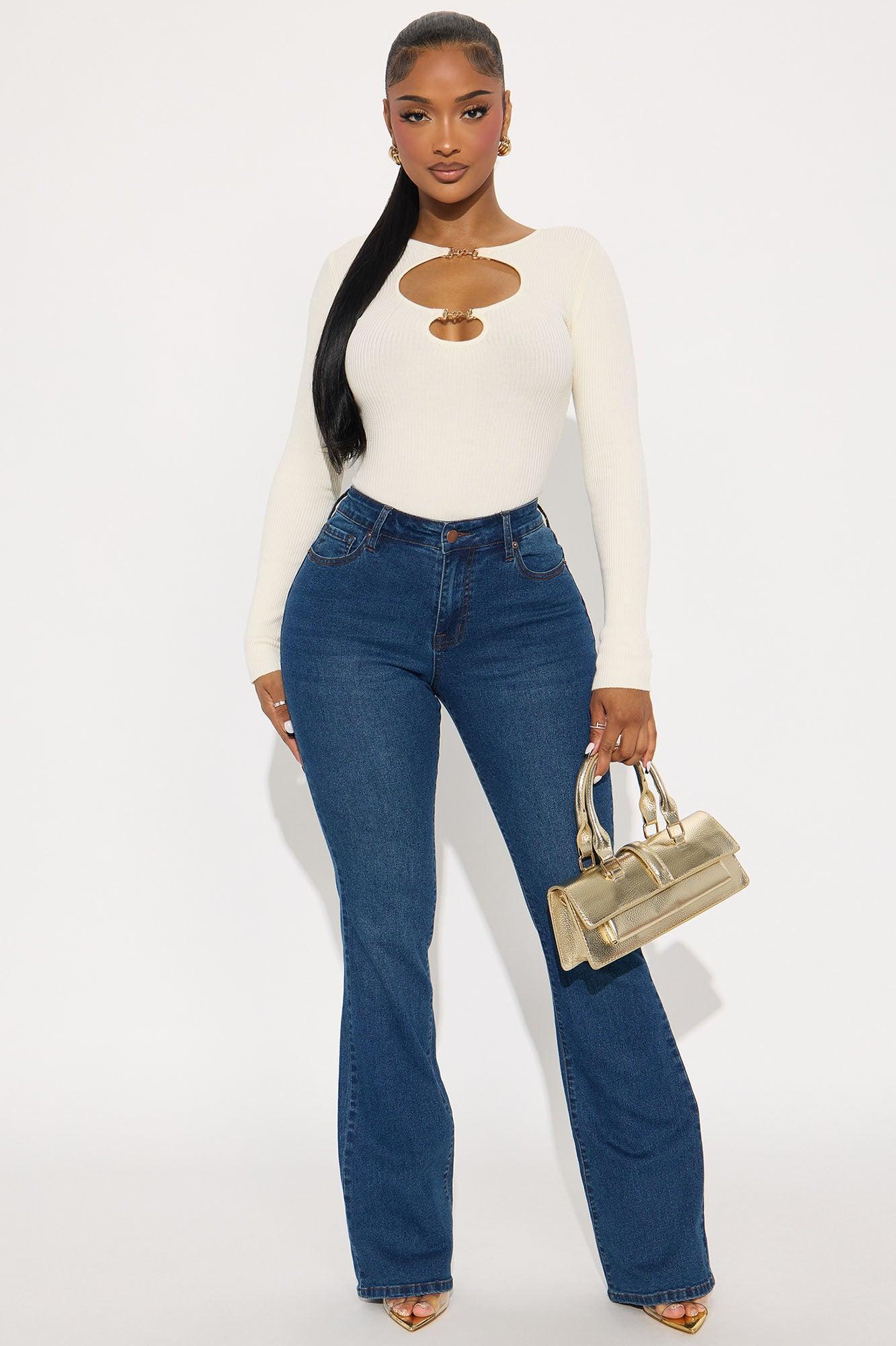 Sara Cut Out Bodysuit - Cream Product Image
