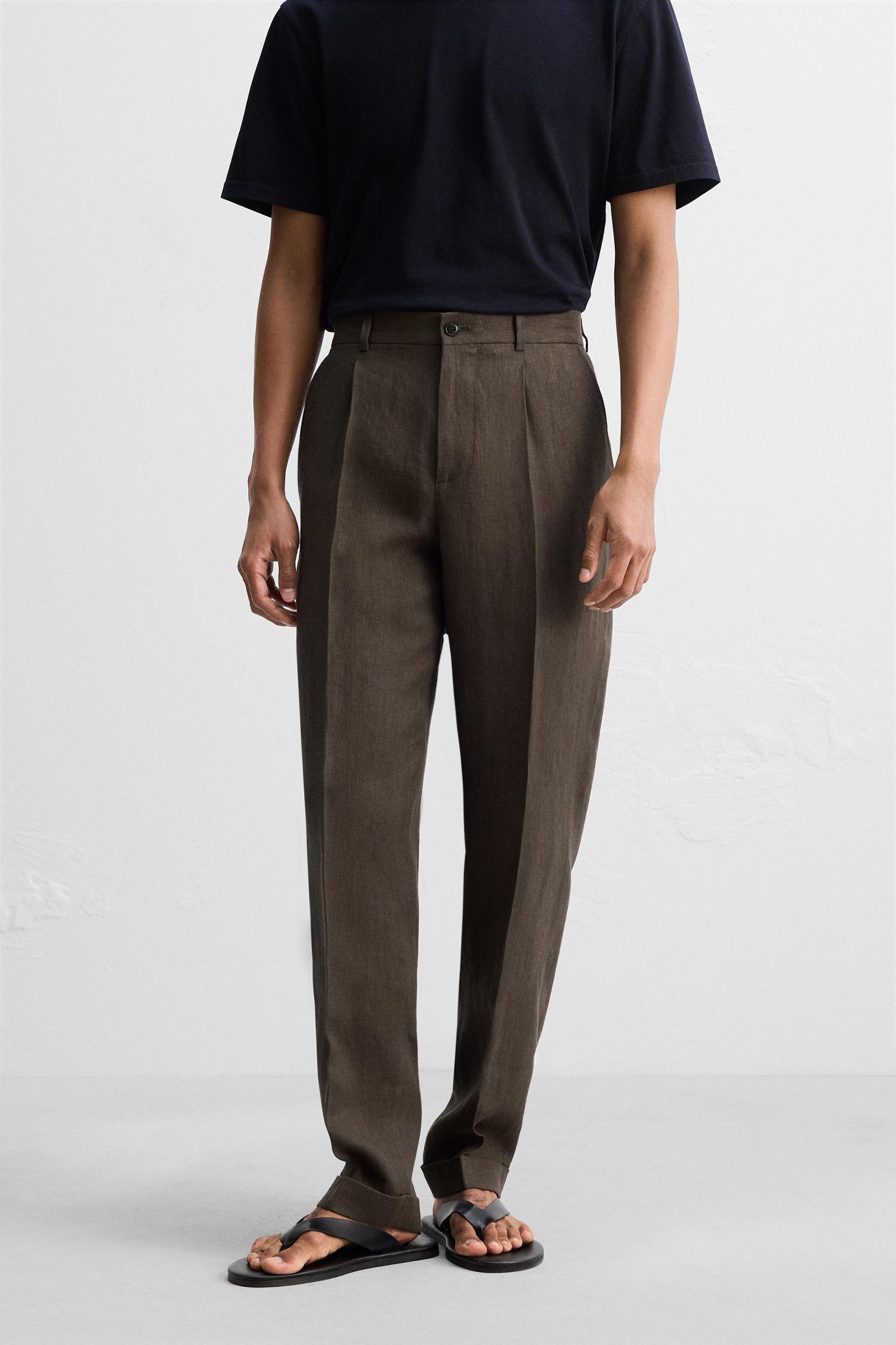 100% LINEN SUIT PANTS Product Image